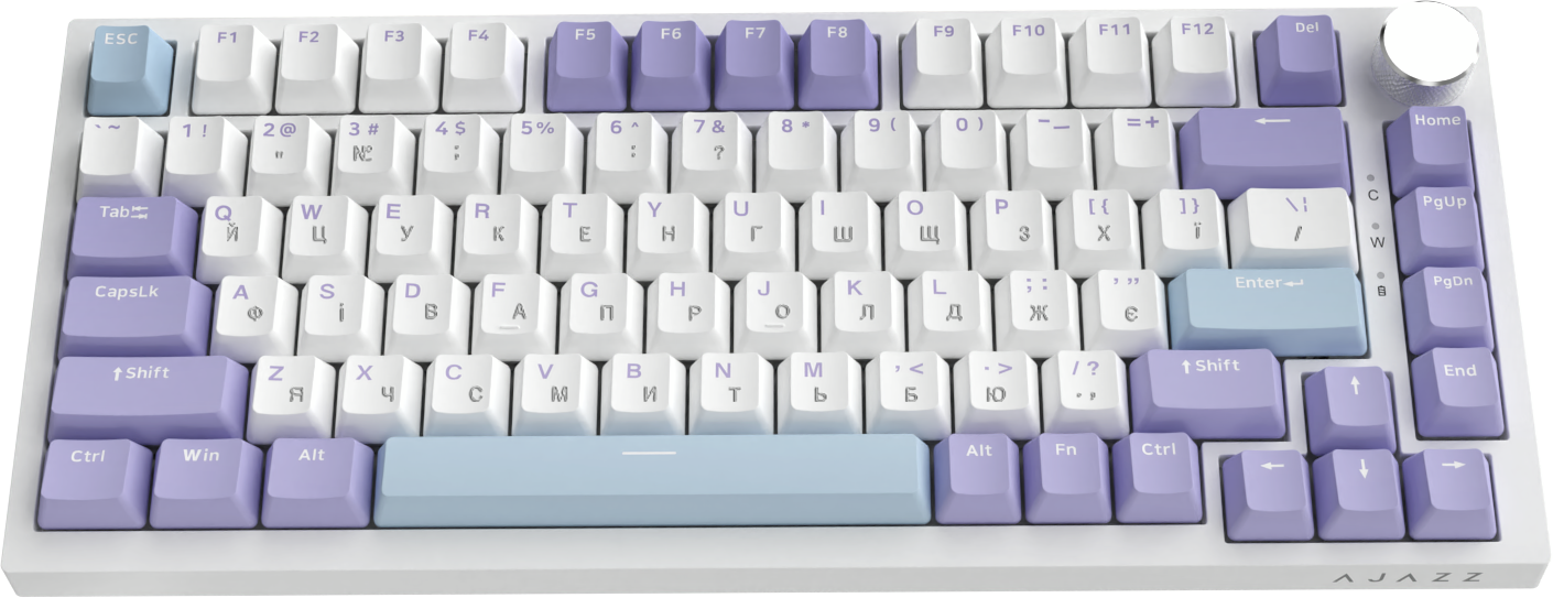 Игровая клавиатура Ajazz AK820 Sea Salt Switches White (AK820-SS-PWB) фото2