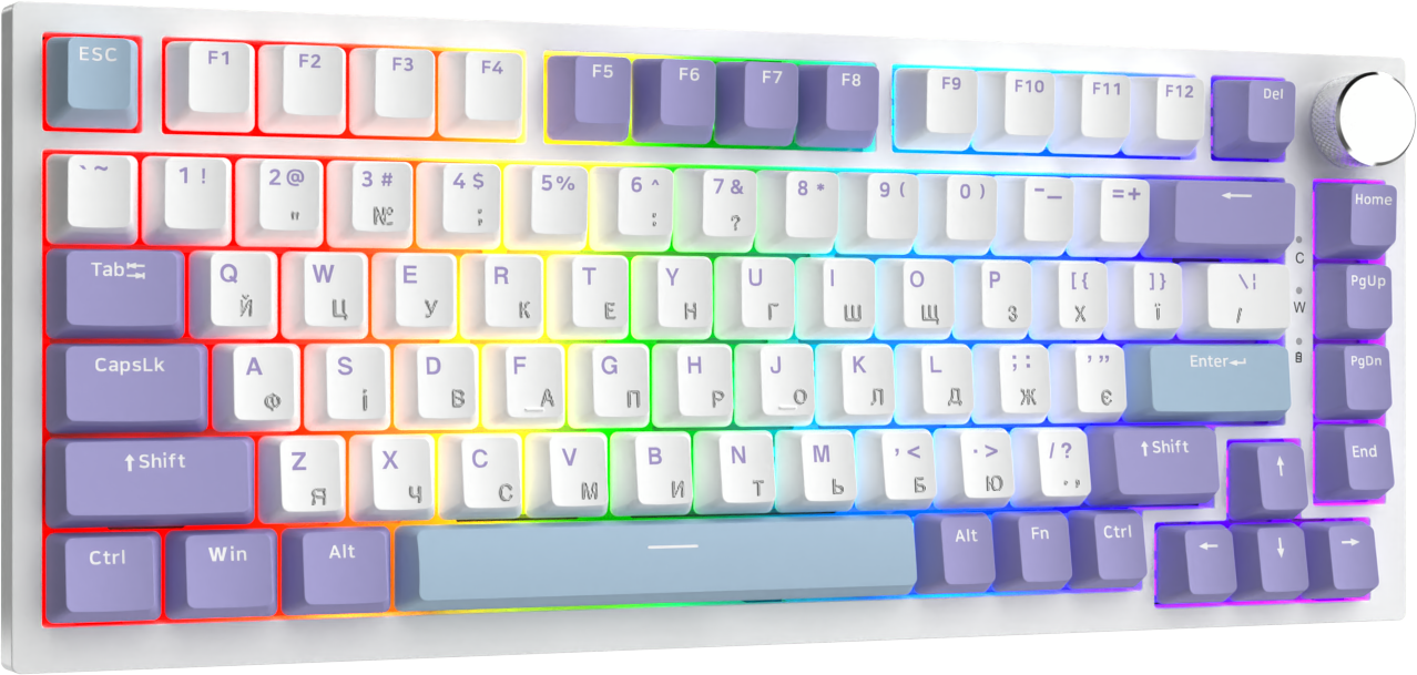 Игровая клавиатура Ajazz AK820 Sea Salt Switches White (AK820-SS-PWB) фото5