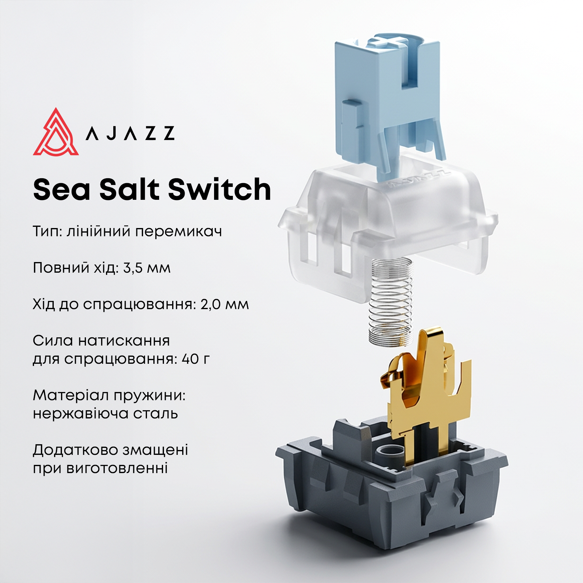 Игровая клавиатура Ajazz AK820 Sea Salt Switches White (AK820-SS-PWB) фото10