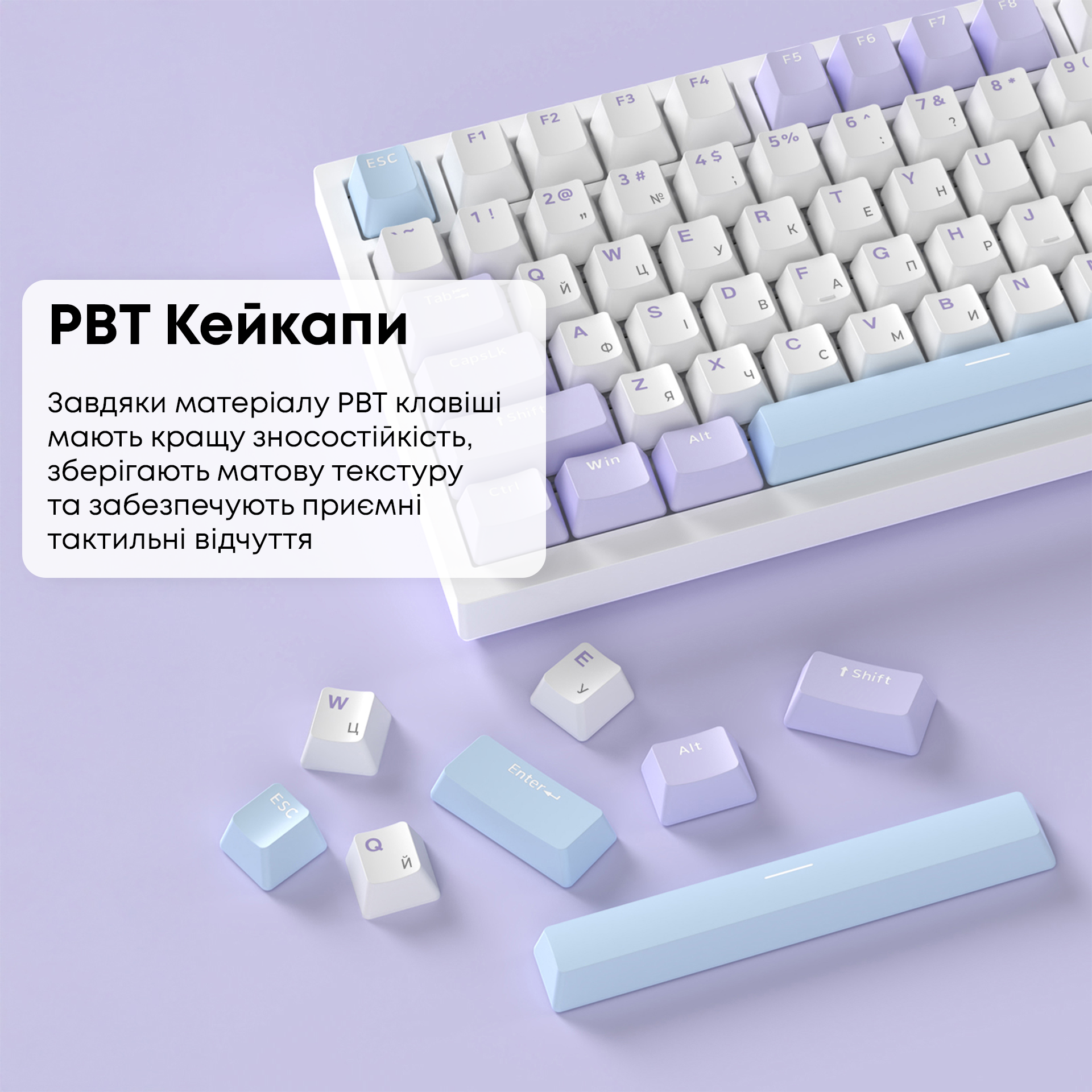 Игровая клавиатура Ajazz AK820 Sea Salt Switches White (AK820-SS-PWB) фото13