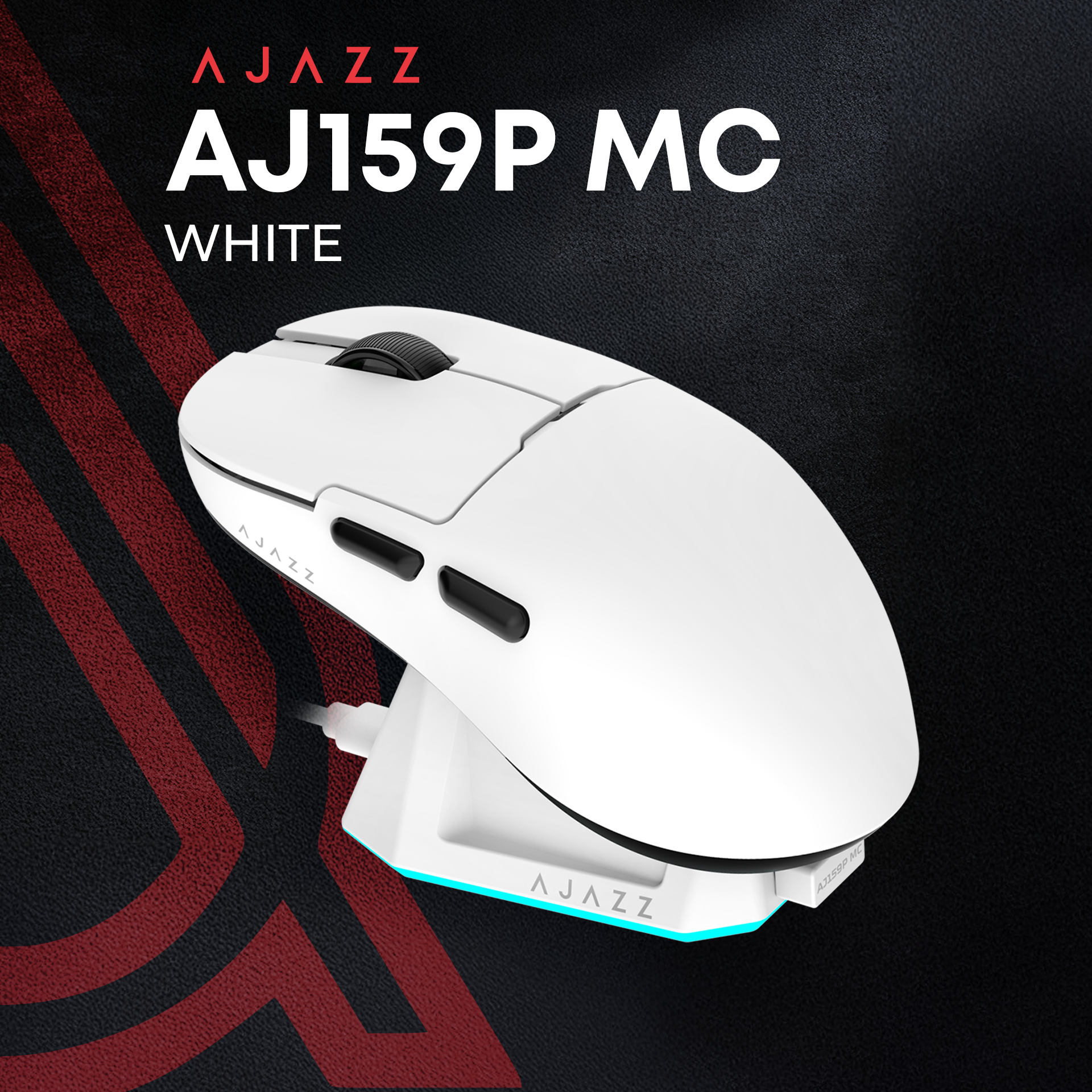 Ігрова миша Ajazz AJ159P MC Wireless (Charging Dock) White (AJ159P-MC-W) фото5