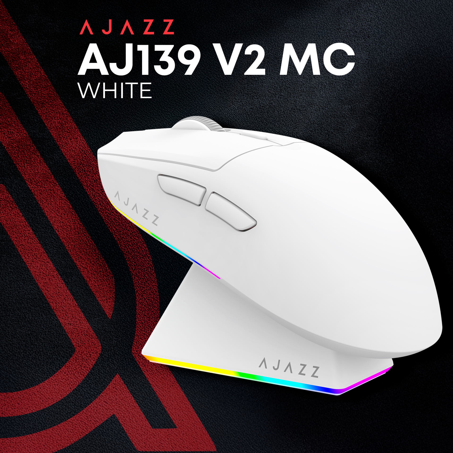 Ігрова миша Ajazz AJ139 V2 MC Wireless White (AJ139-V2-MC-W) фото