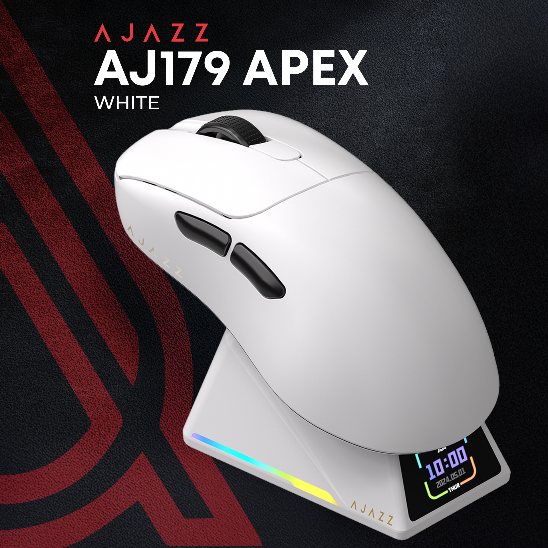 Ігрова миша Ajazz AJ179 Apex Wireless White (AJM179-A-W) фото