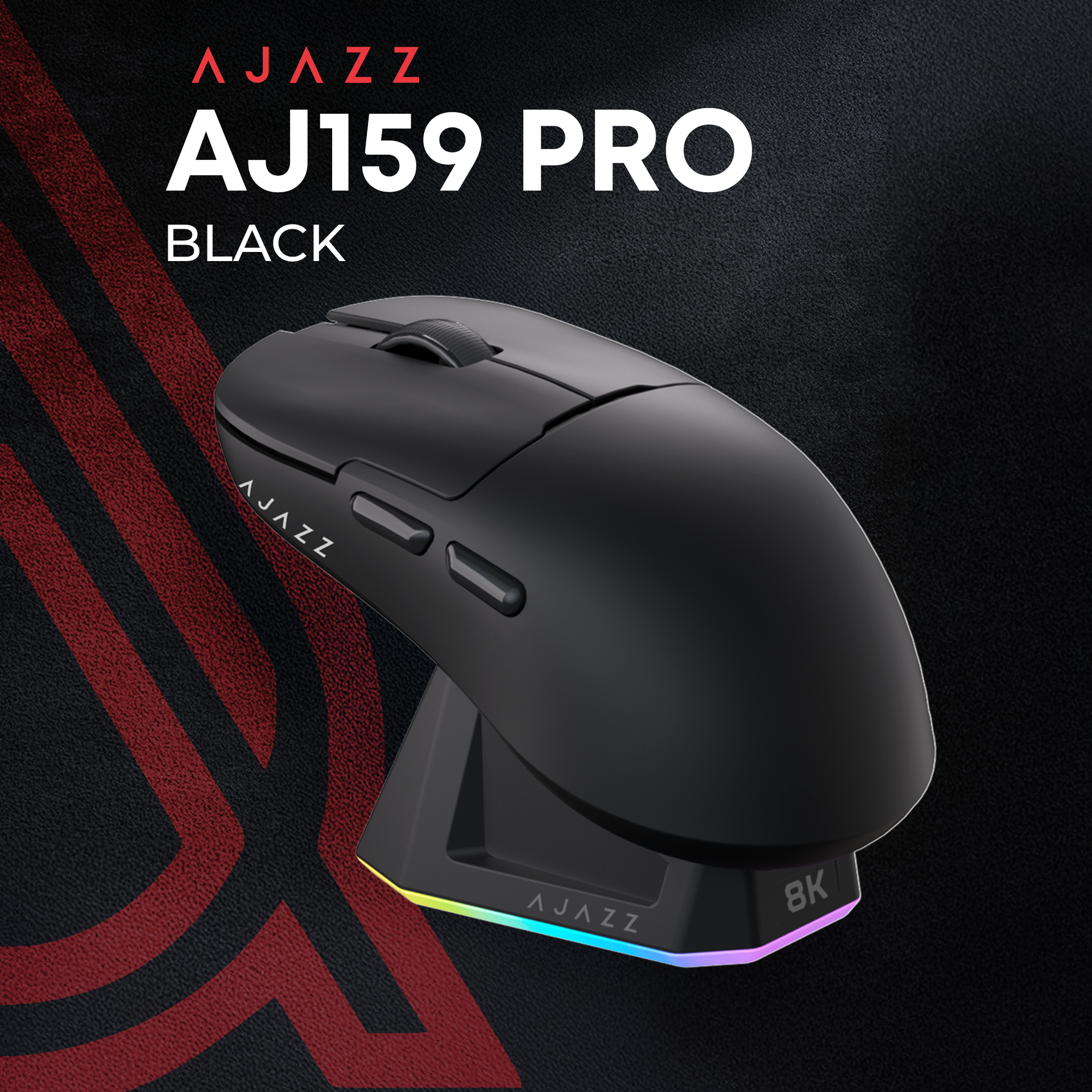 Ігрова миша Ajazz AJ159 Pro Wireless (Charging Dock) Black (AJ159-PRO-B) фото