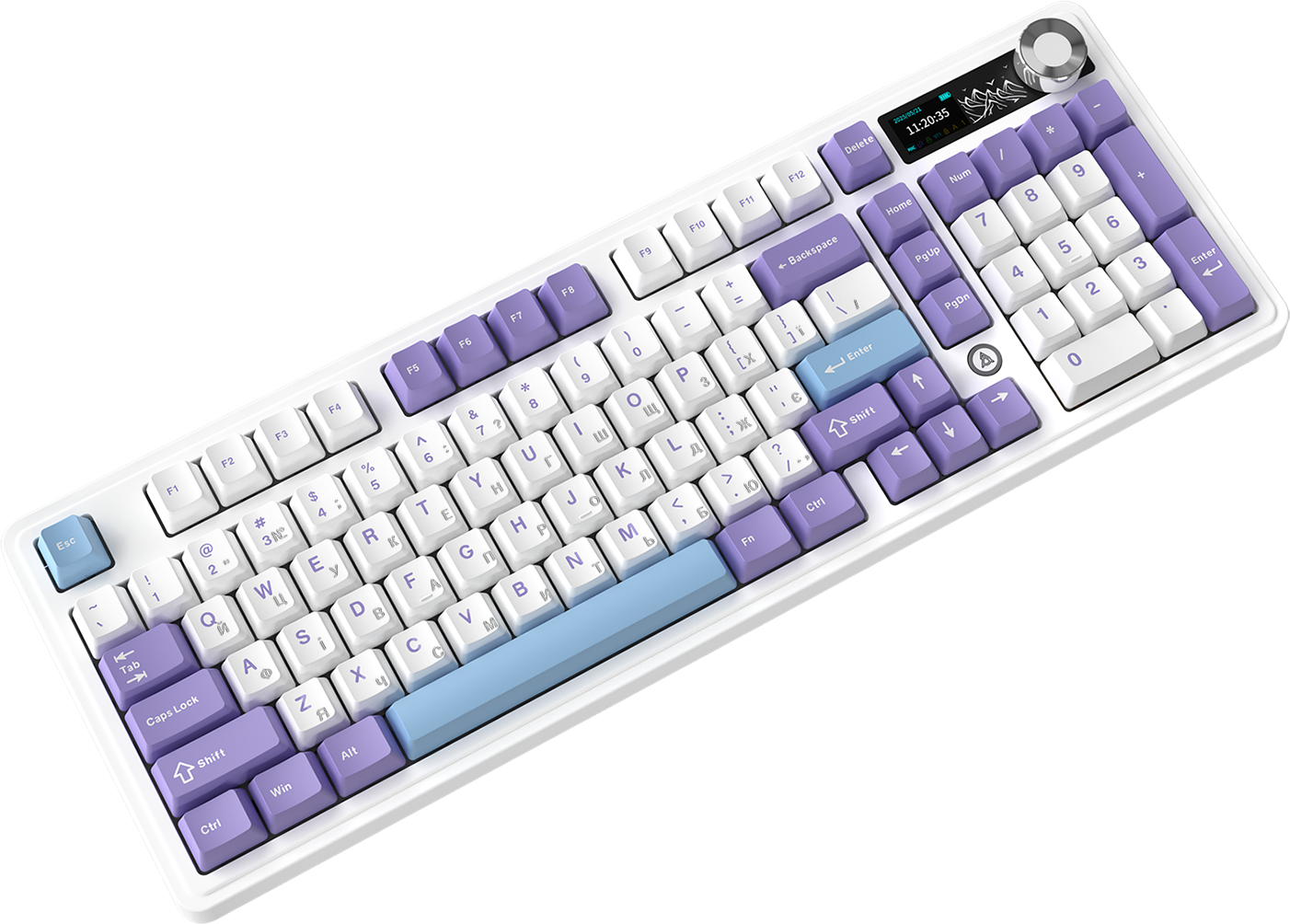 Игровая клавиатура Ajazz AK980 V2 Maillard Switches Wireless Purple-White-Blue (AK980-V2-M-PWB) фото