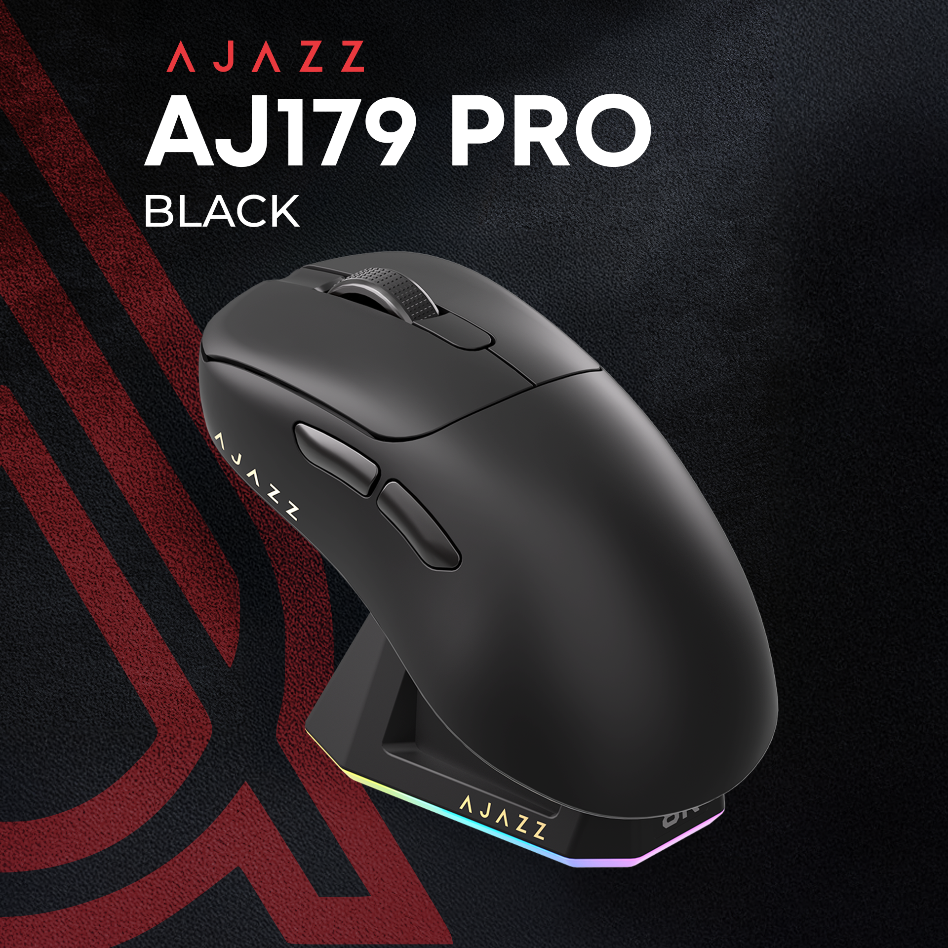 Ігрова миша Ajazz AJ179 Pro Wireless (Charging Dock) Black (AJ179-PRO-B) фото