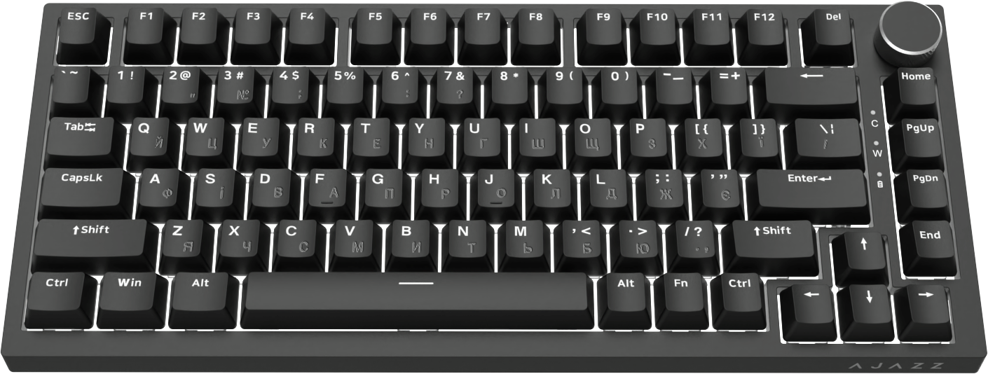 Ігрова клавіатура Ajazz AK820 Red Switches Black (AK820-R-B) фото3