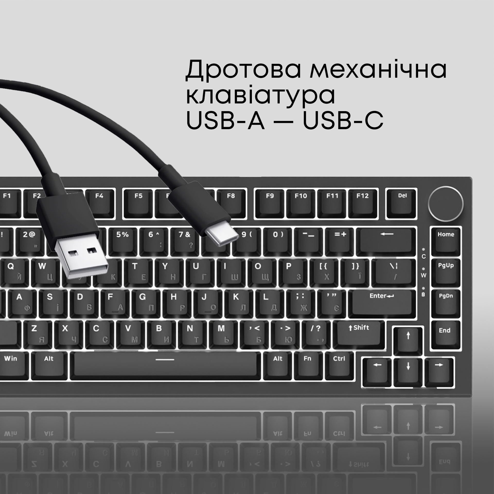 Ігрова клавіатура Ajazz AK820 Red Switches Black (AK820-R-B) фото7
