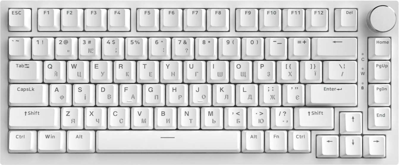 Игровая клавиатура Ajazz AK820 Red Switches White (AK820-R-W) фото2