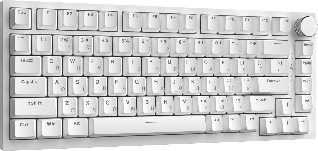 Игровая клавиатура Ajazz AK820 Red Switches White (AK820-R-W) фото4