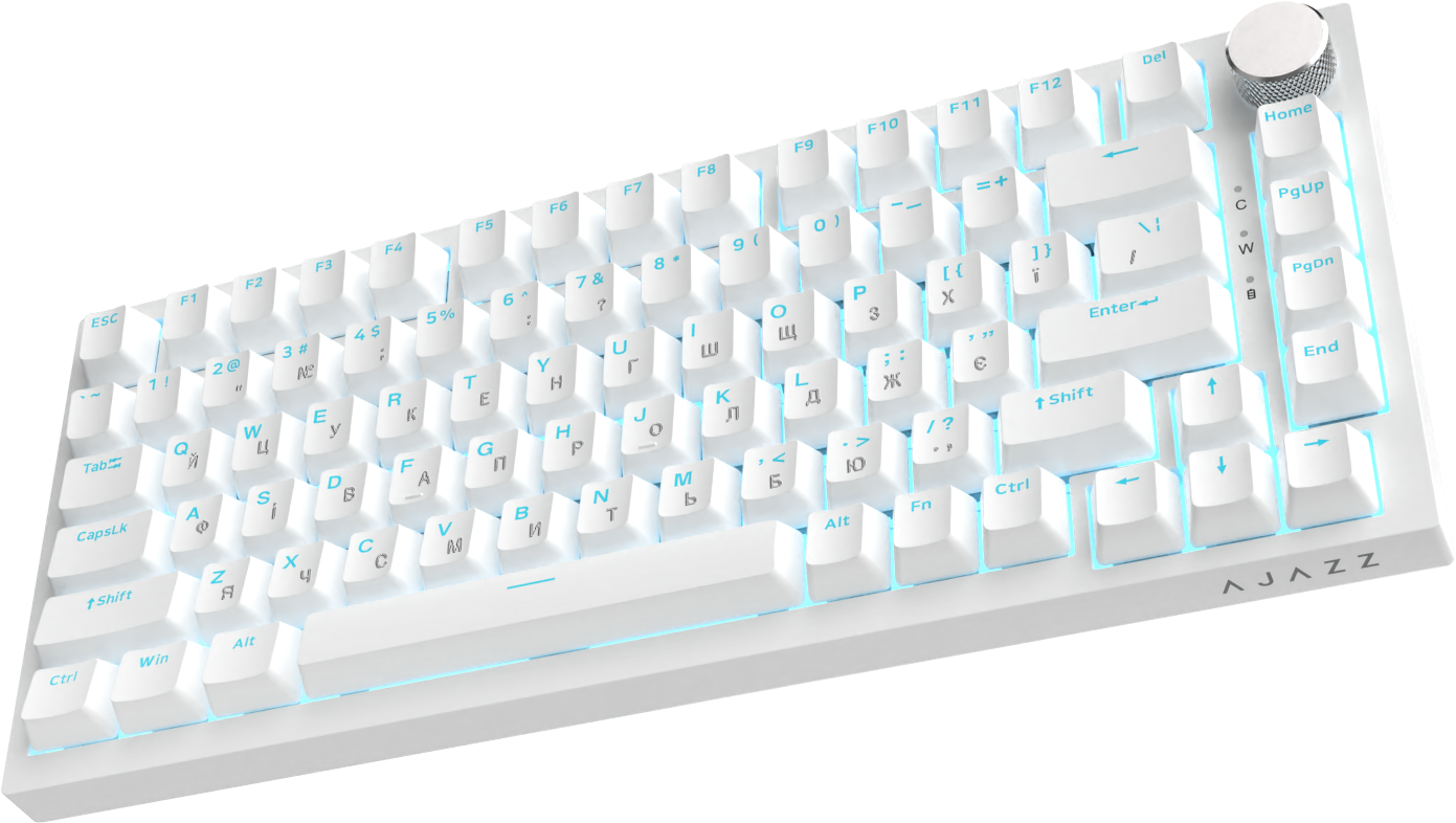 Игровая клавиатура Ajazz AK820 Red Switches White (AK820-R-W) фото5