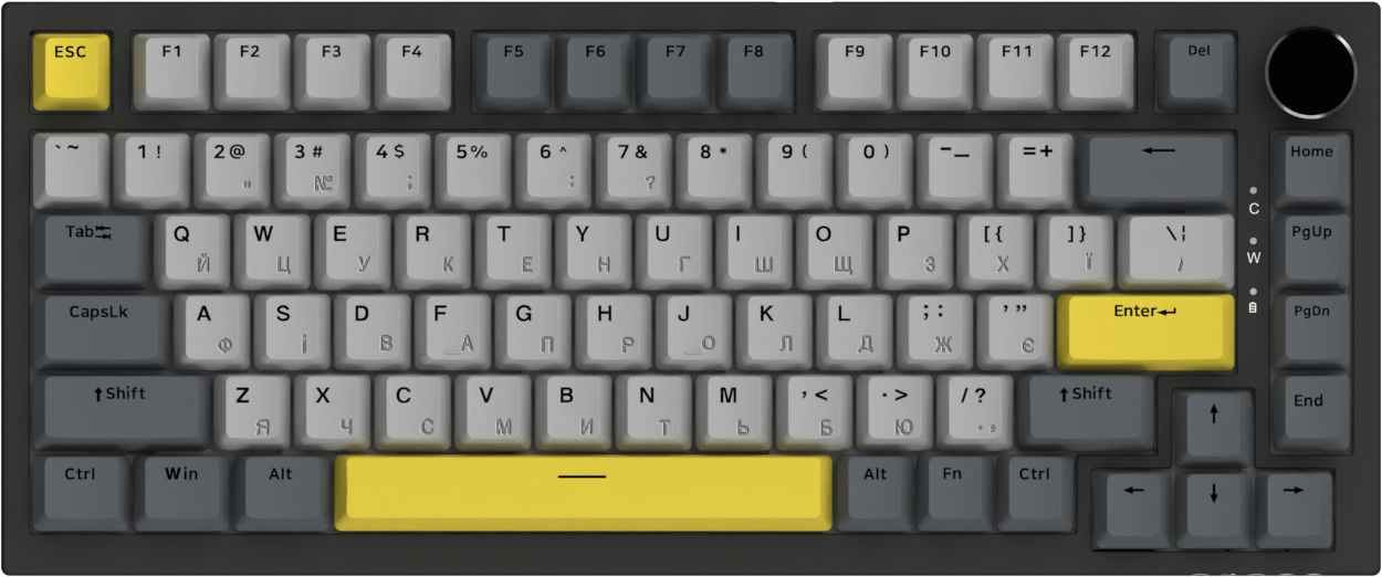 Игровая клавиатура Ajazz AK820 Sea Salt Switches Black (AK820-SS-BGY) фото