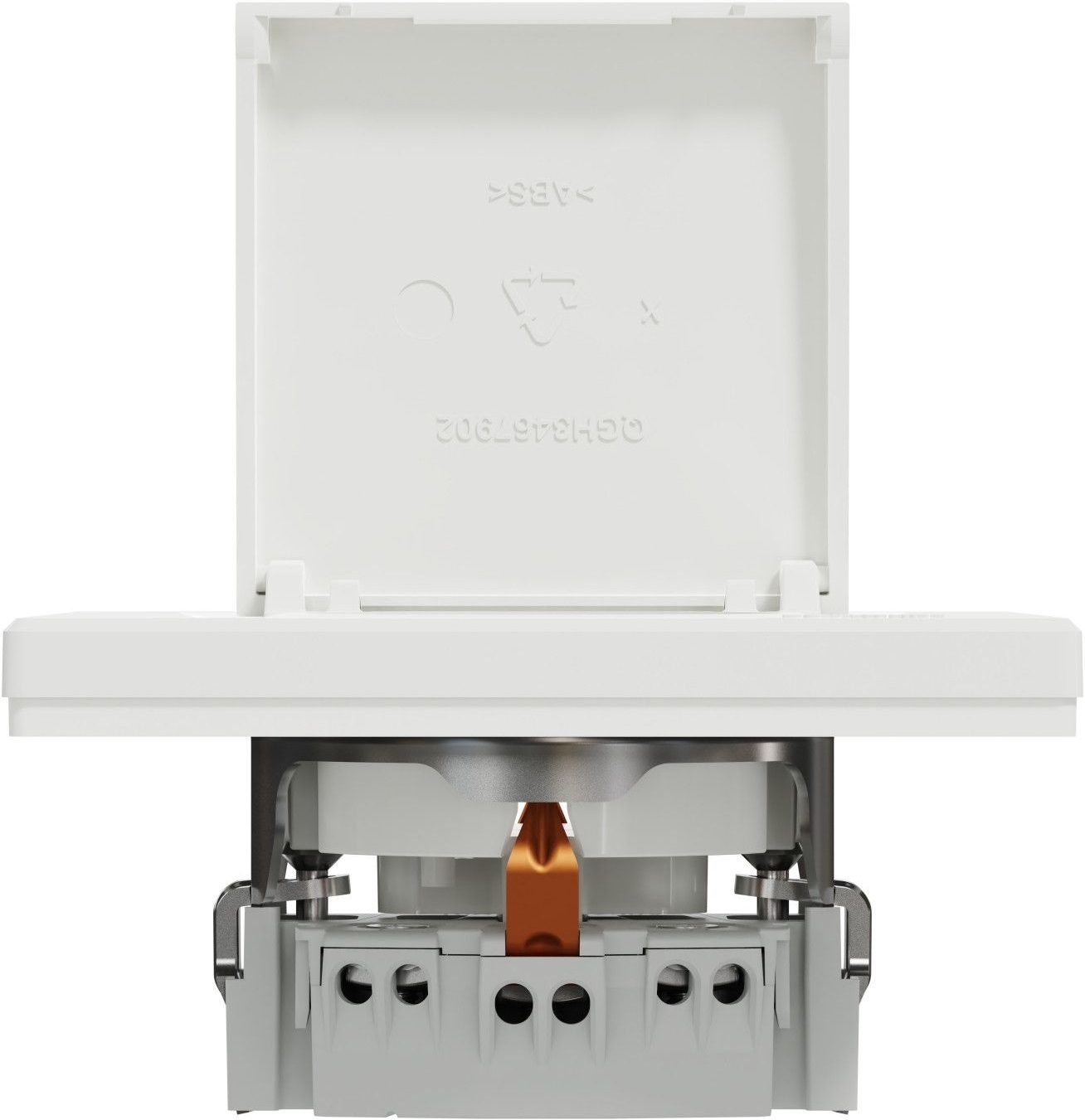 Розетка із заземлюючим контактом та кришкою Schneider Electric, Asfora (білий) (EPH3100121) фото