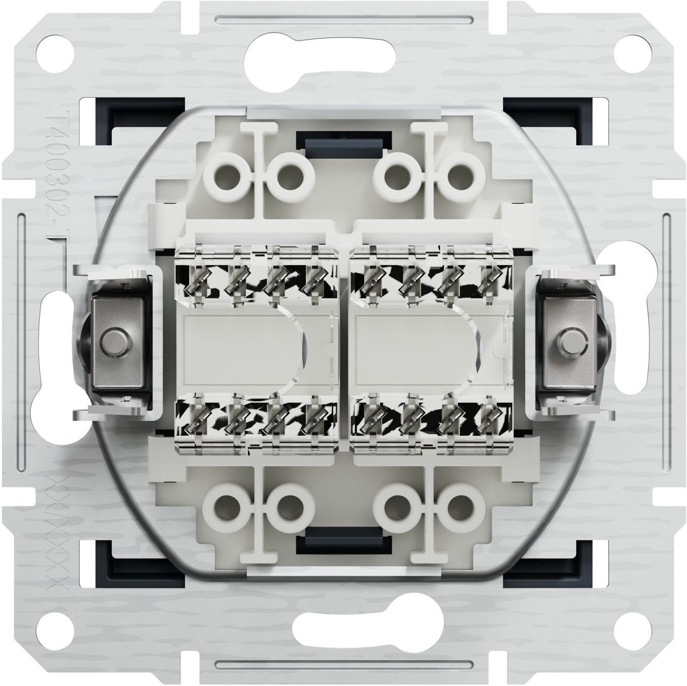 Подвійна комп'ютерна розетка RJ45 Schneider Electric, Asfora (антрацит, без рамки) (EPH4400171) фото