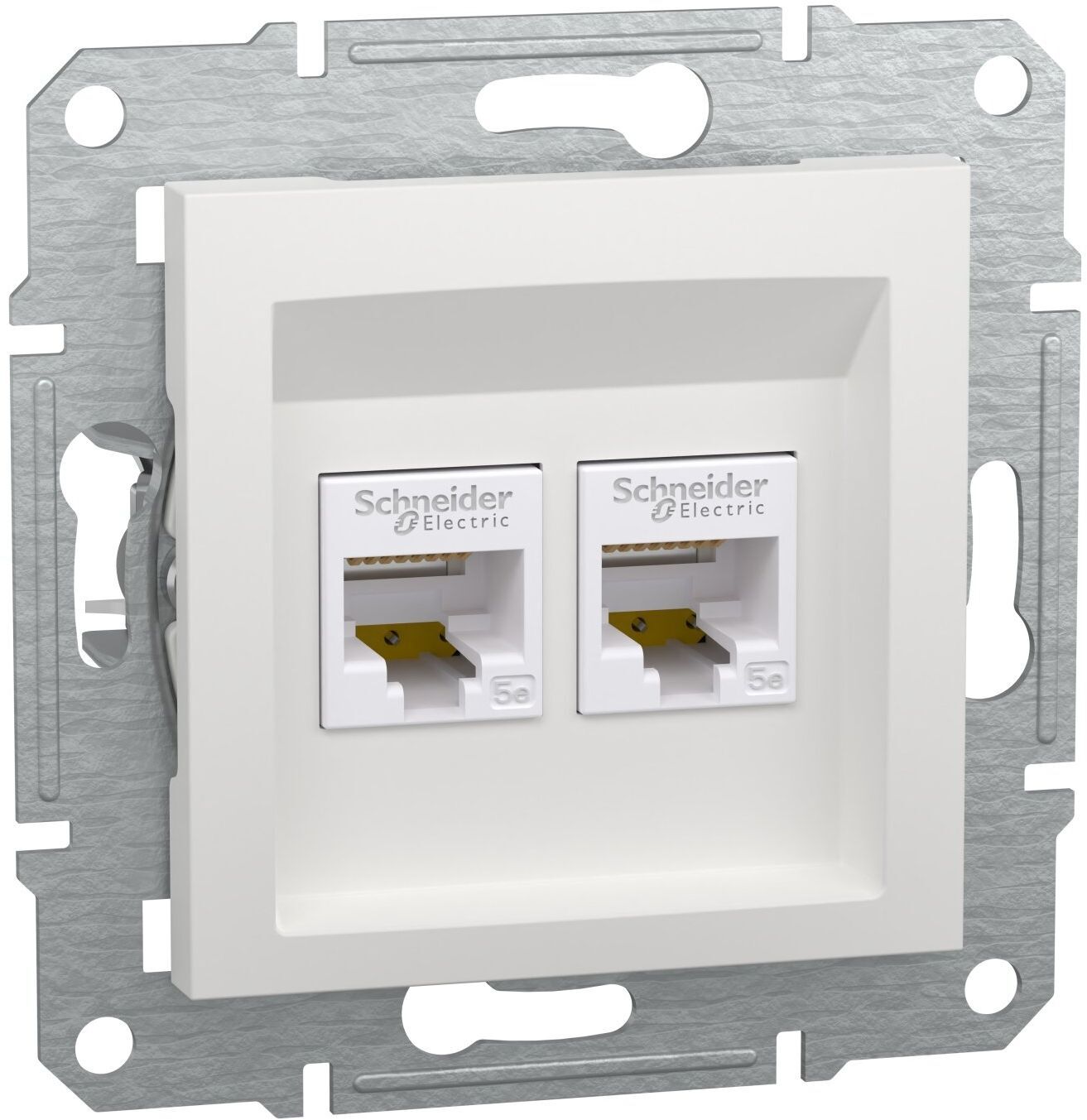 Двойная компьютерная розетка RJ45 Schneider Electric, Asfora (белый, без рамки) (EPH4470121) фото2