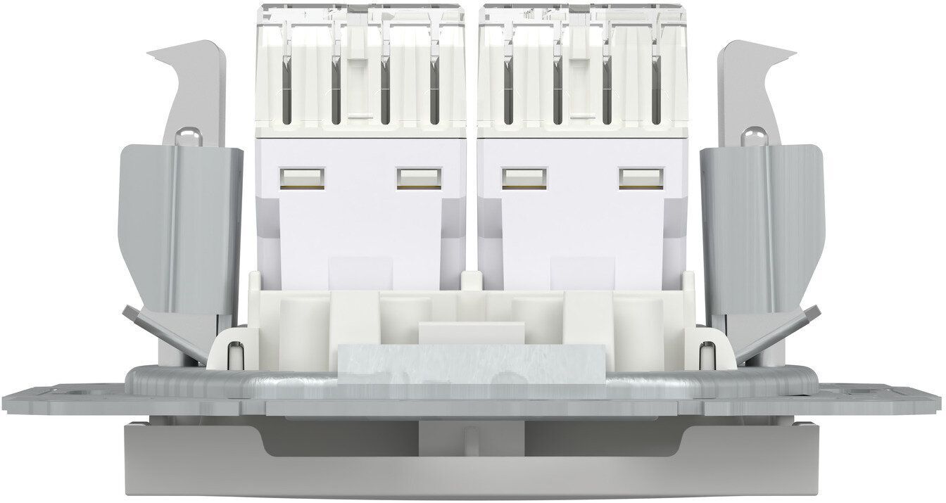 Двойная компьютерная розетка RJ45 Schneider Electric, Asfora (белый, без рамки) (EPH4470121) фото8