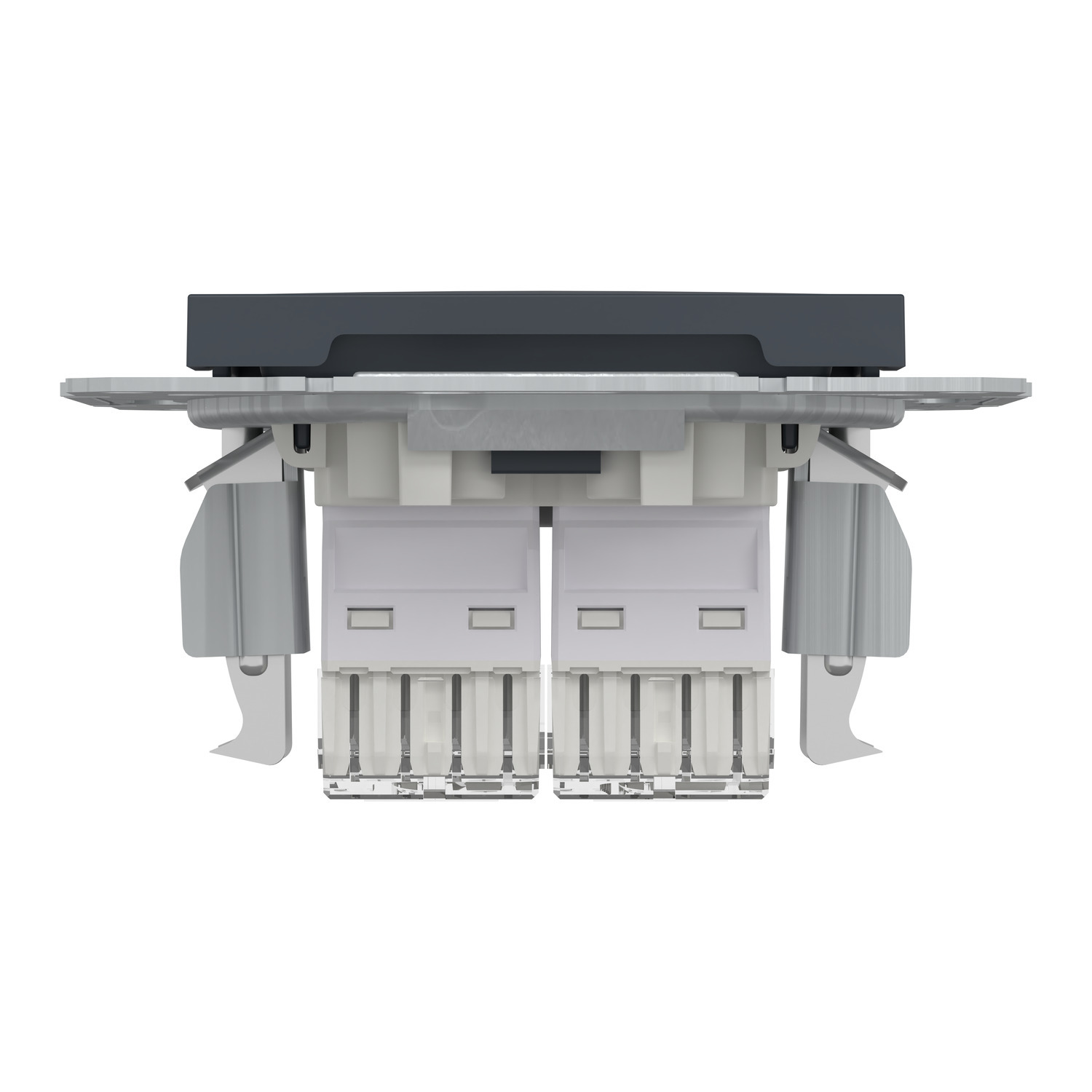 Розетка подвійна комп'ютерна rj45 Schneider Electric, Asfora антрацит (EPH4800171) фото6