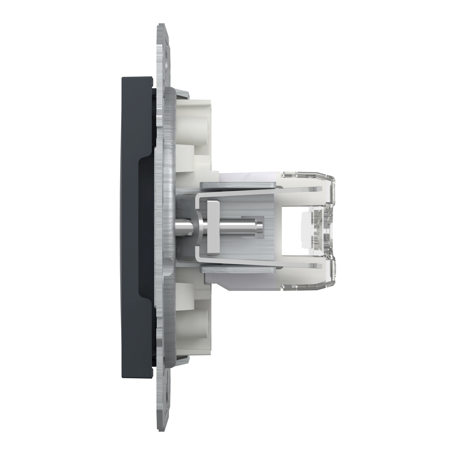 Розетка подвійна комп'ютерна rj45 Schneider Electric, Asfora антрацит (EPH4800171) фото7