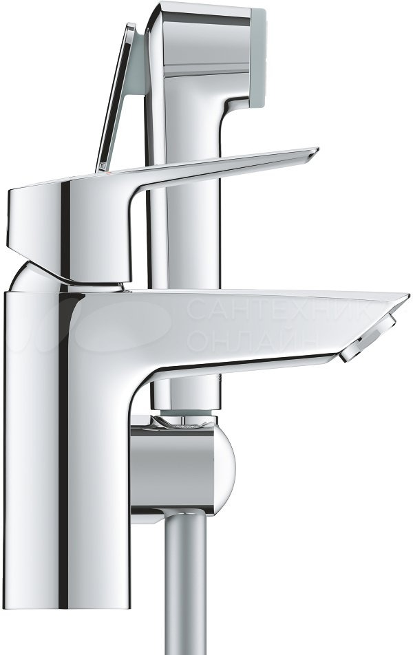 Однорычажный смеситель GROHE QuickFix Start для раковины, S-размера с гигиеническим душем, хром (23123003) фото5