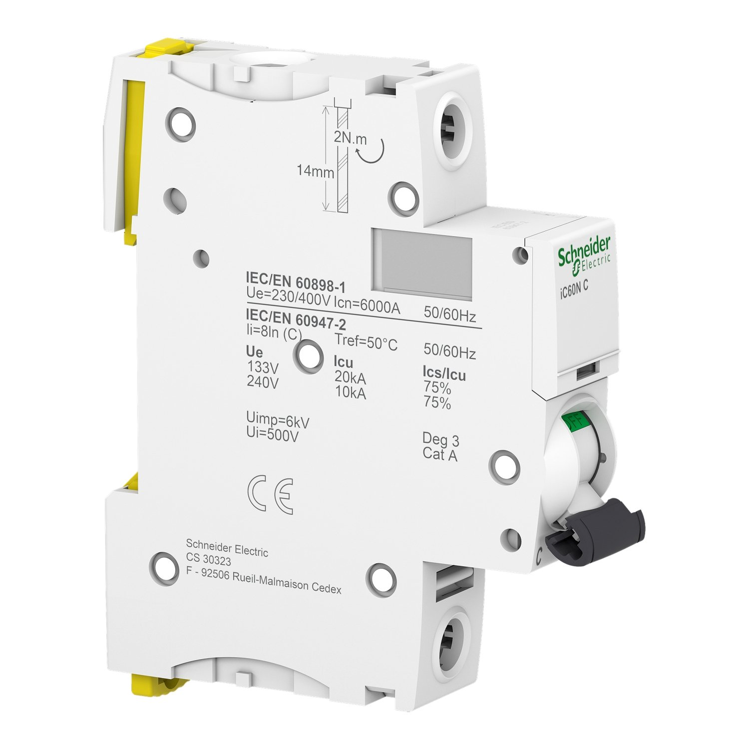 Автоматичний вимикач Schneider Electric, IC60N 1P C 20A (6kA) (A9F79120) фото6
