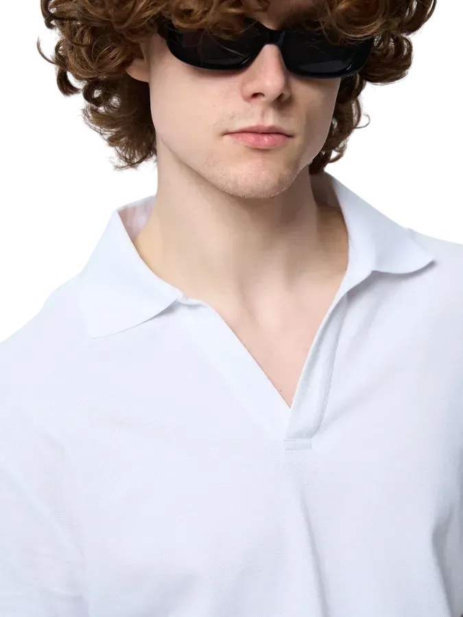 Поло хлопковое мужское Roza 250744 2XL белое фото3