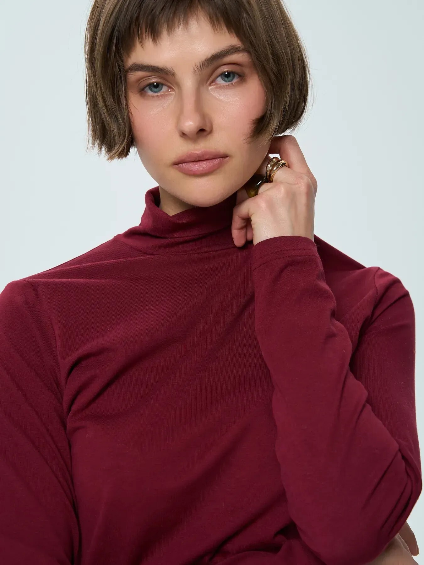 Водолазка жіноча Roza 260312 S бордова фото9