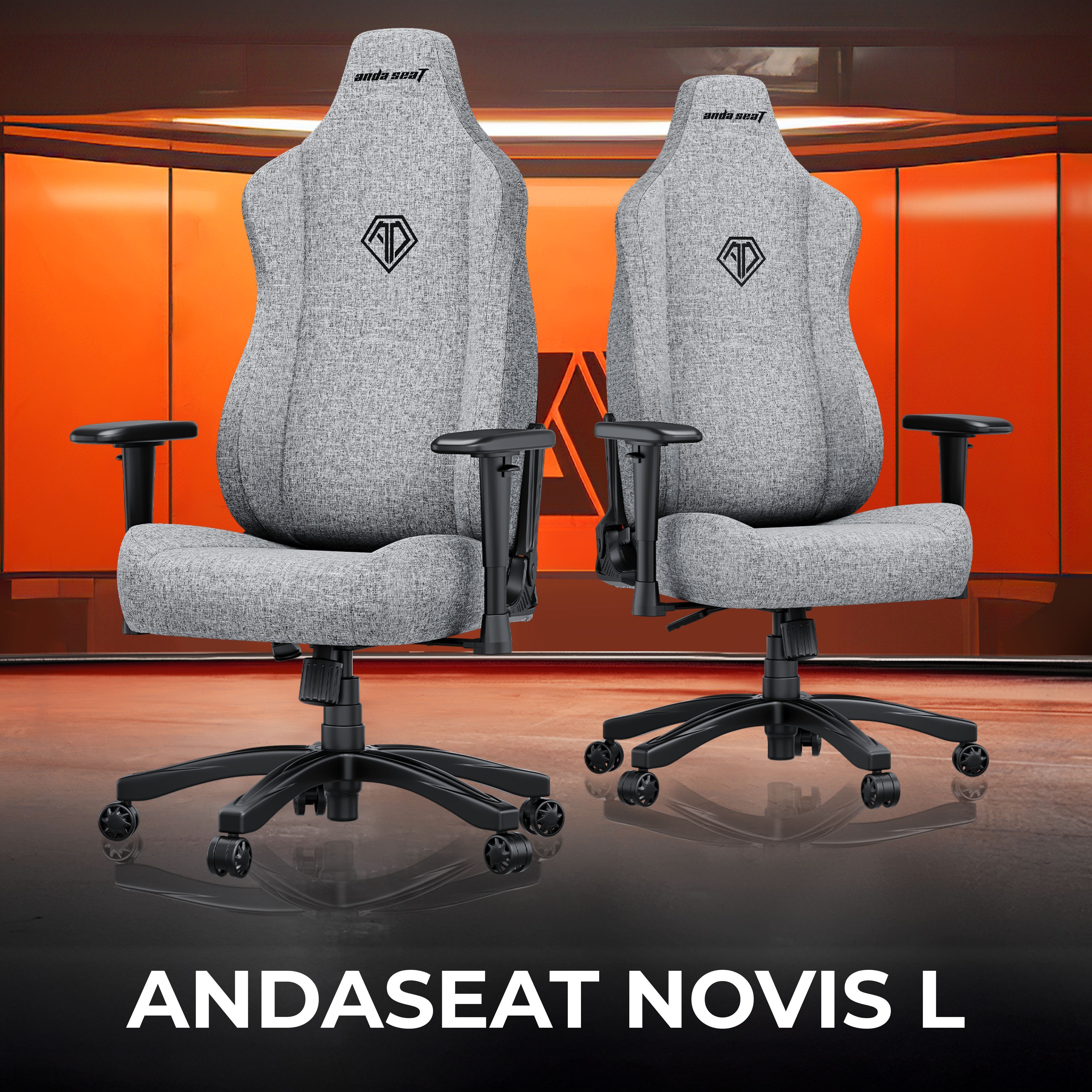 Крісло ігрове Anda Seat Novis Fabric Dark Gray Size L фото7