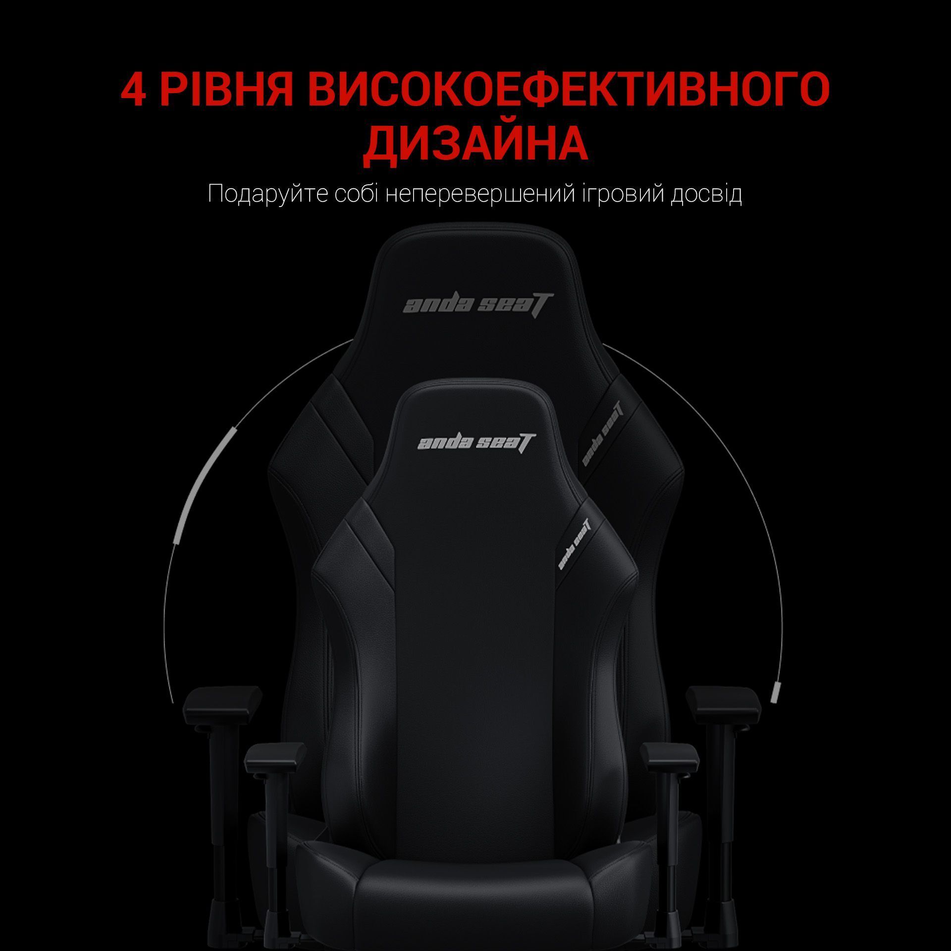 Крісло ігрове Anda Seat Luna Fabric Back/Blue Size L фото