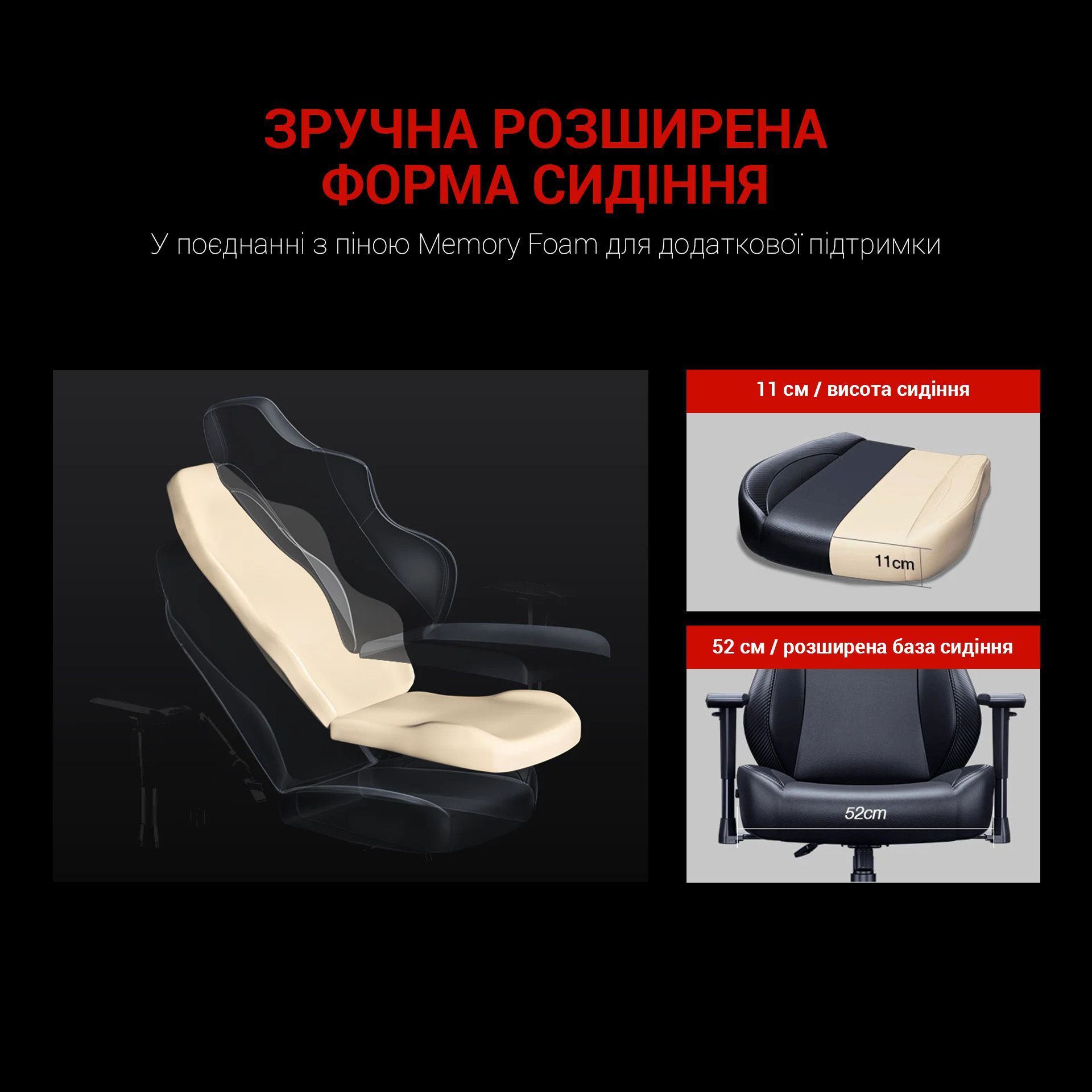 Крісло ігрове Anda Seat Luna Fabric Back/Blue Size L фото