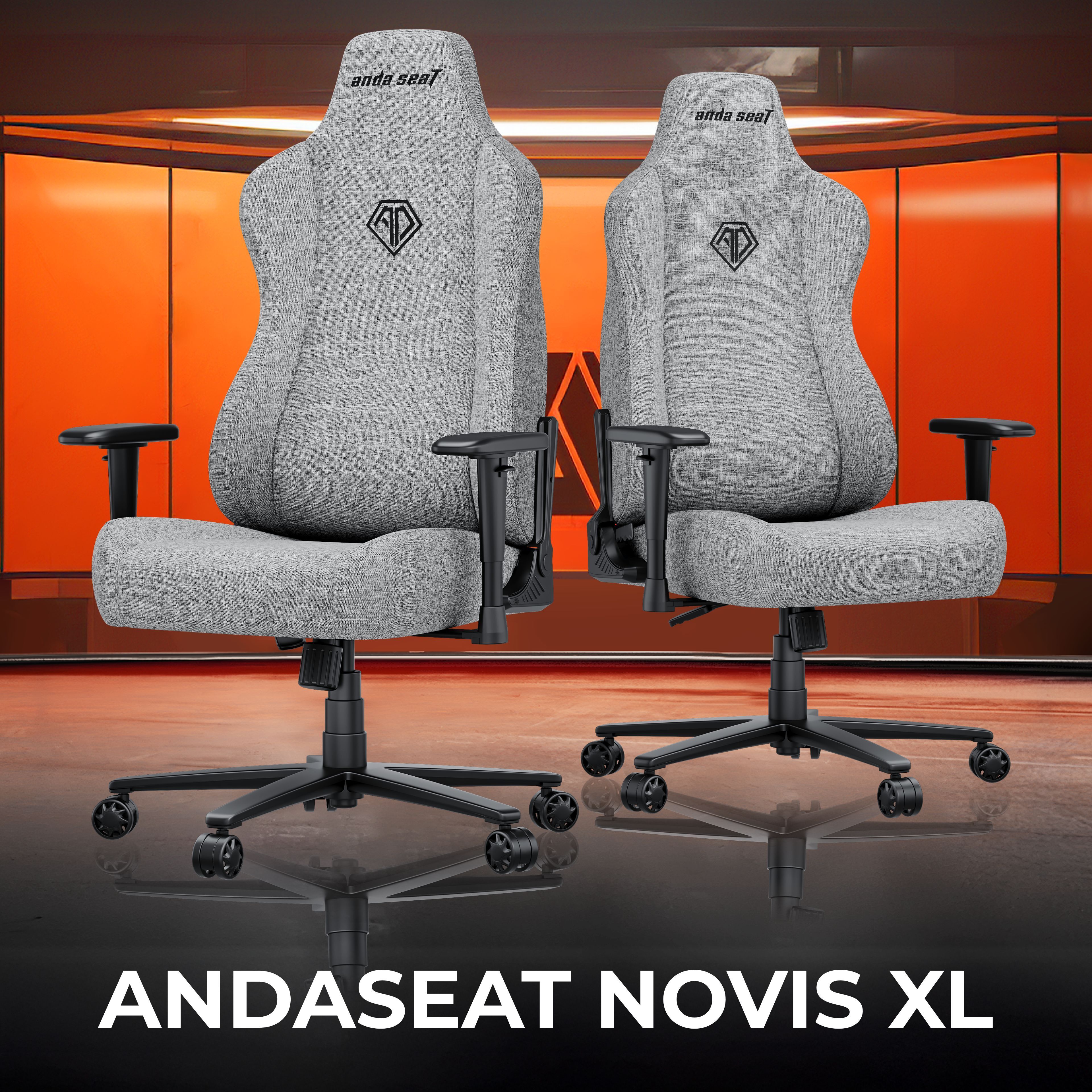 Крісло ігрове Anda Seat Novis Fabric Gray Size XL фото7