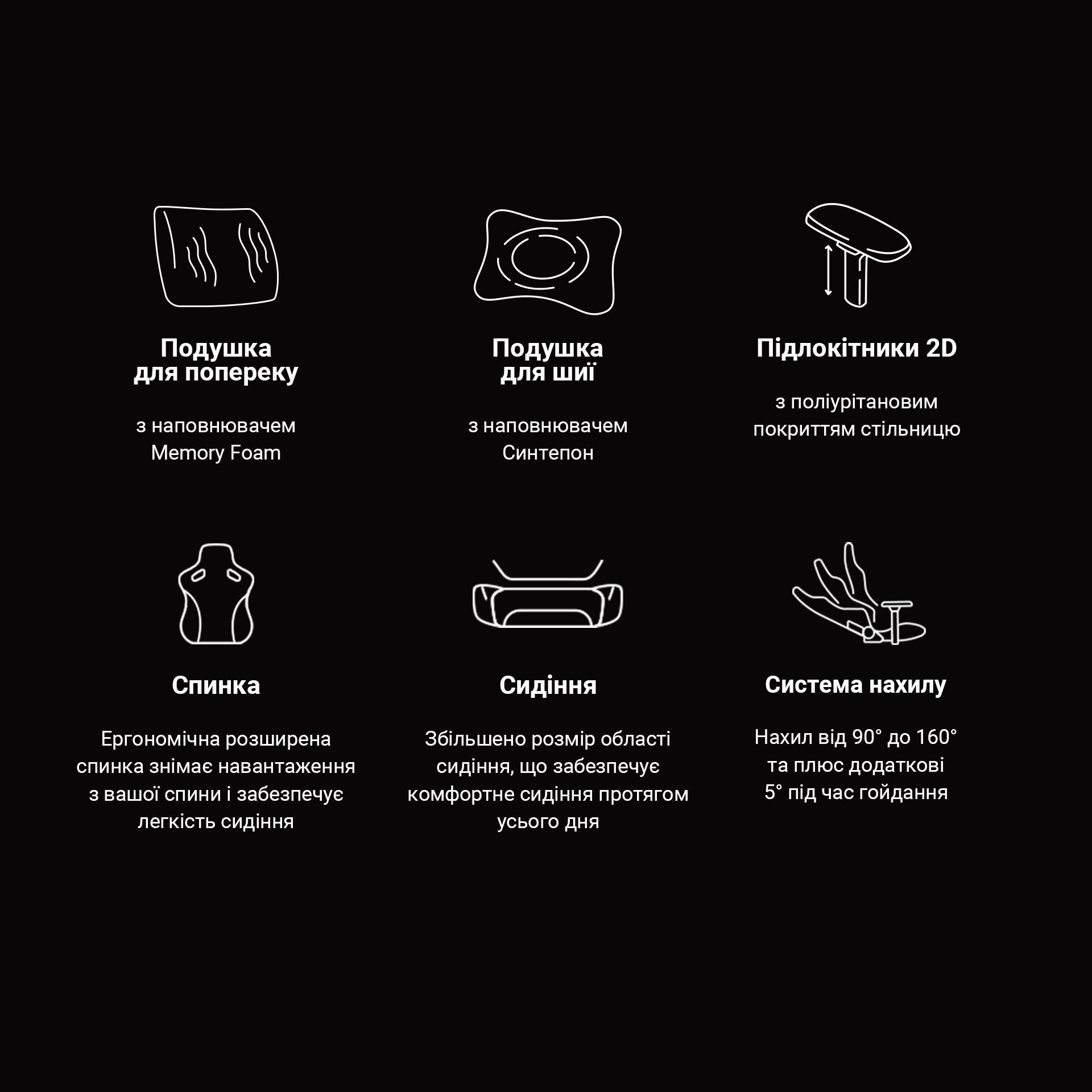 Крісло ігрове Anda Seat Phantom 3 Black/Black Size L фото