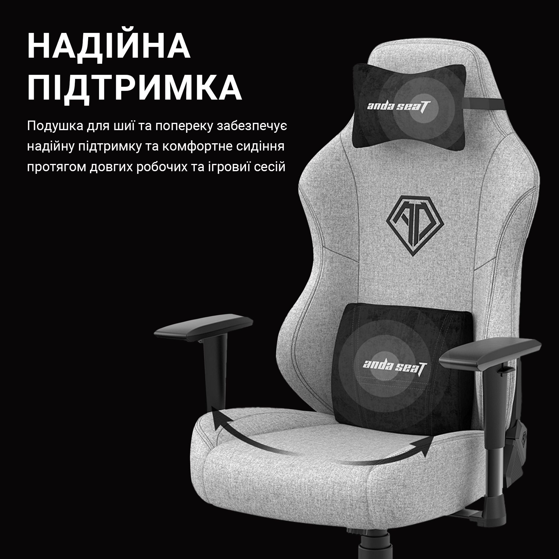 Крісло ігрове Anda Seat Phantom 3 Pink Size L фото