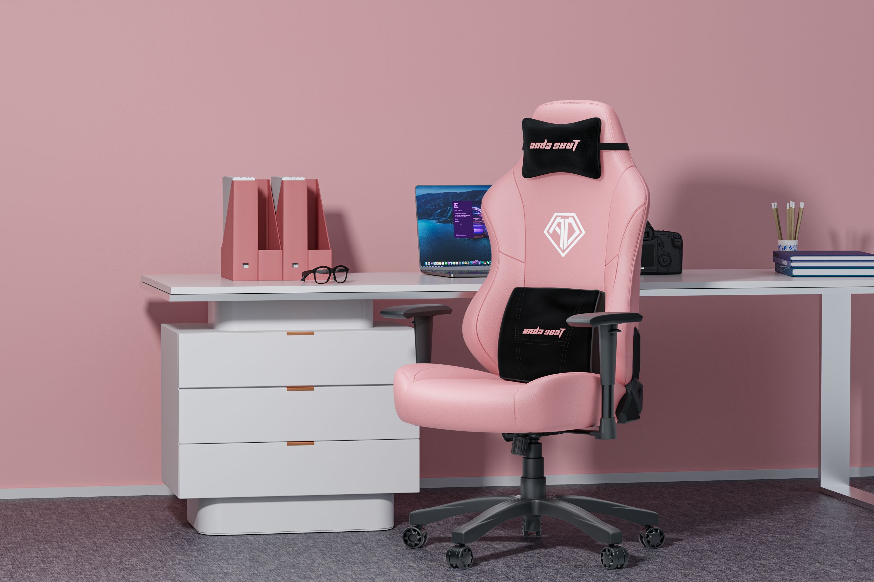 Крісло ігрове Anda Seat Phantom 3 Pink Size L фото