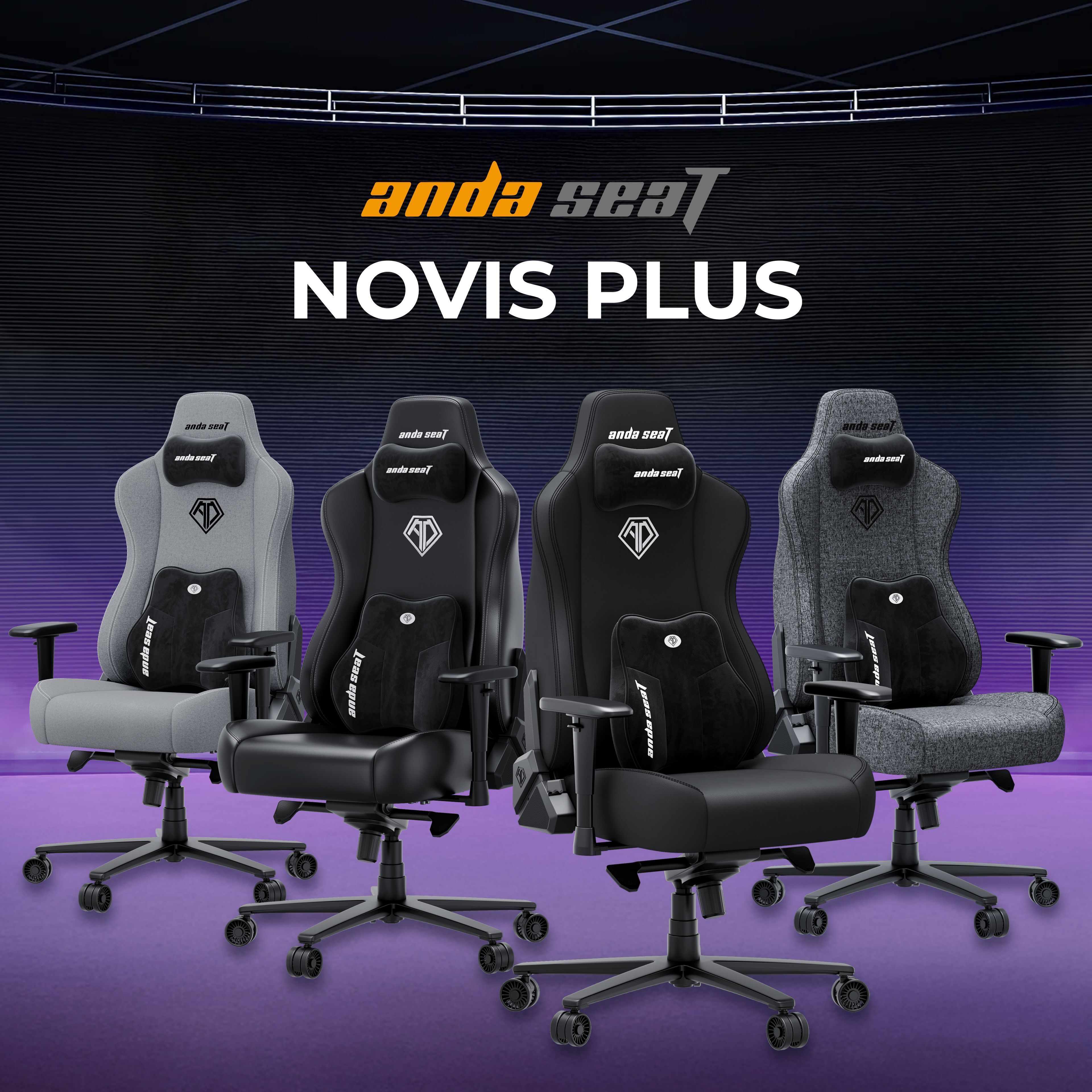 Крісло ігрове Anda Seat Novis Plus Fabric Black Size XL фото9