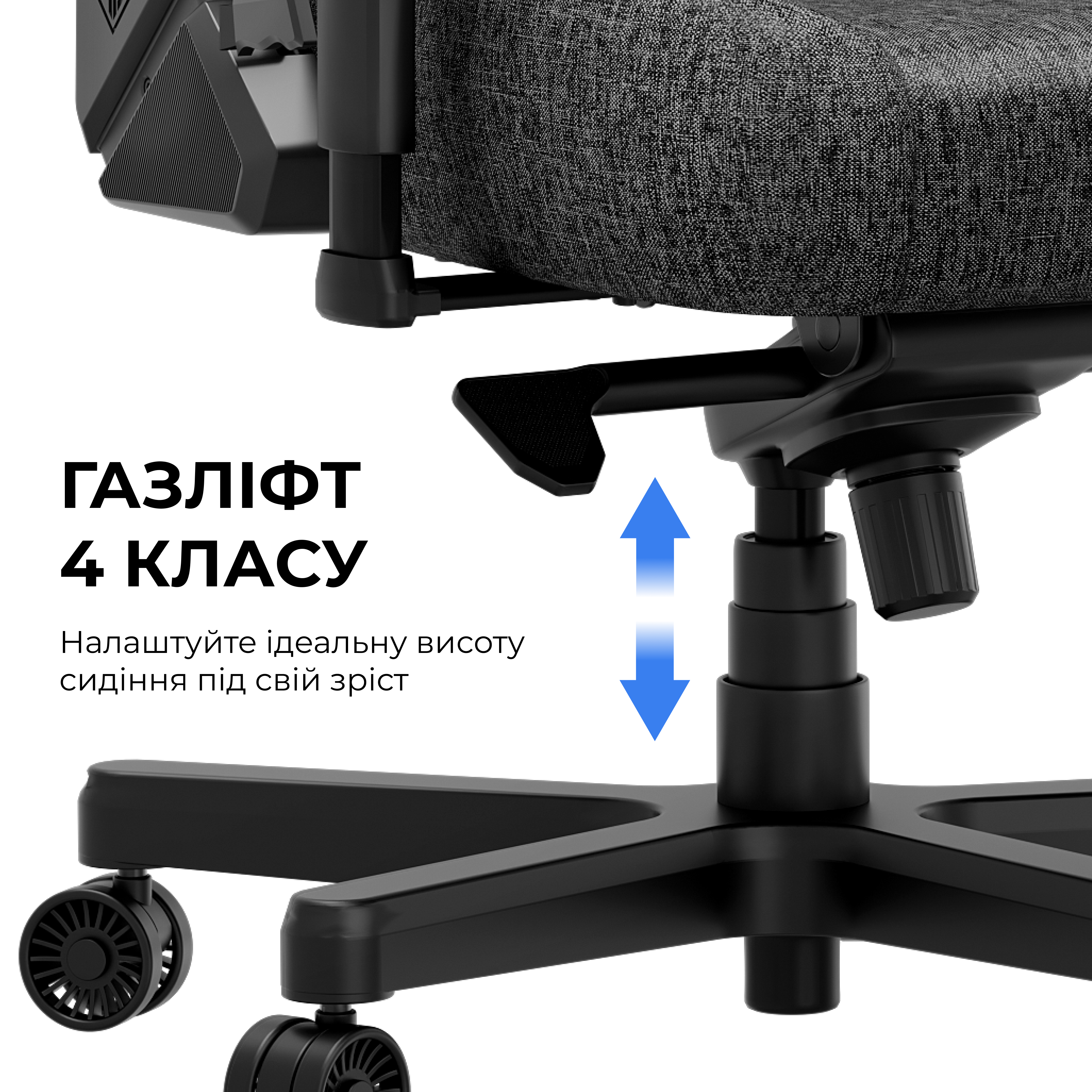Кресло игровое Anda Seat Kaiser 3E Light Blue Fabric Size XL фото18