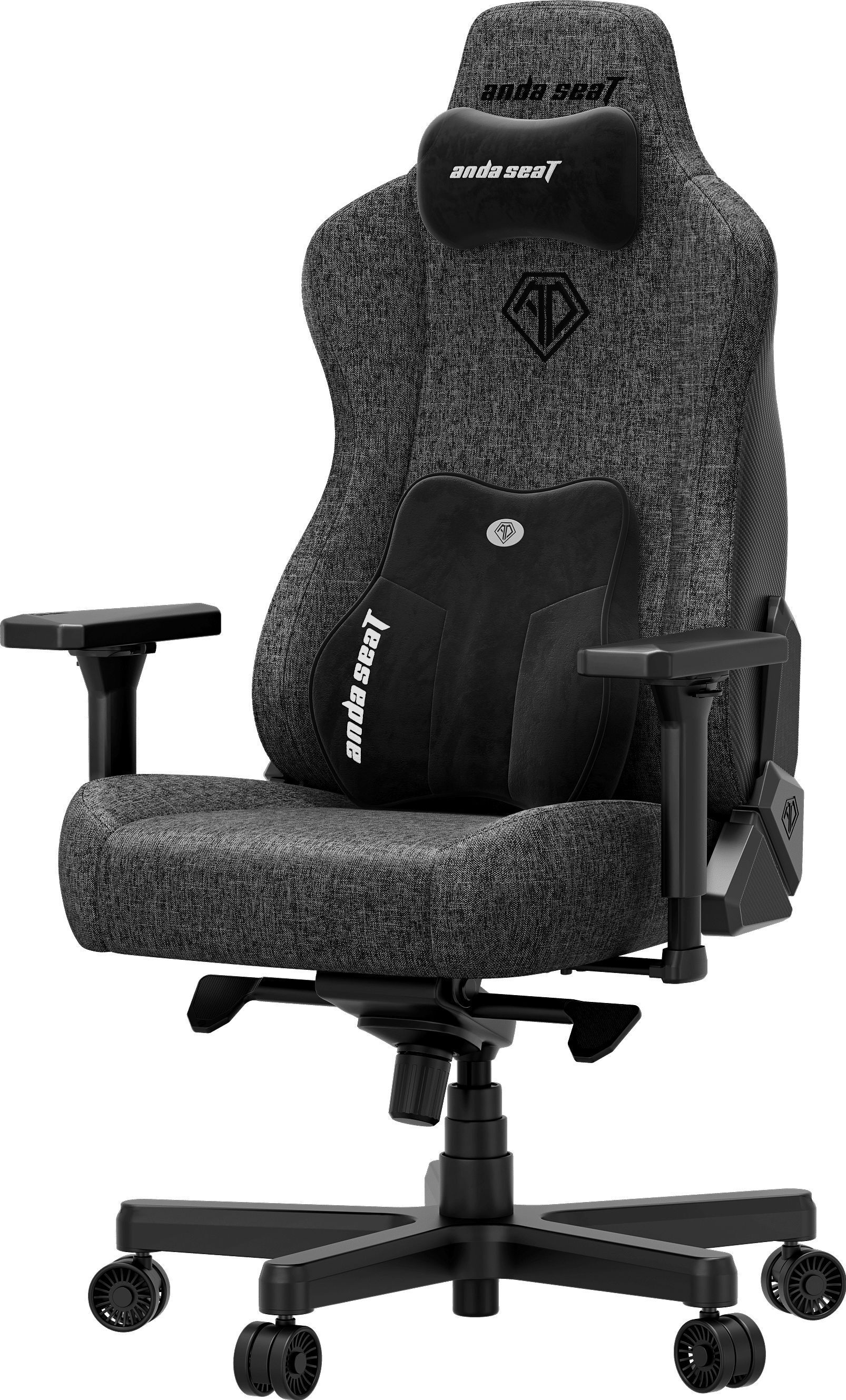 Кресло игровое Anda Seat Kaiser 3E Dark Grey Fabric Size XL фото3