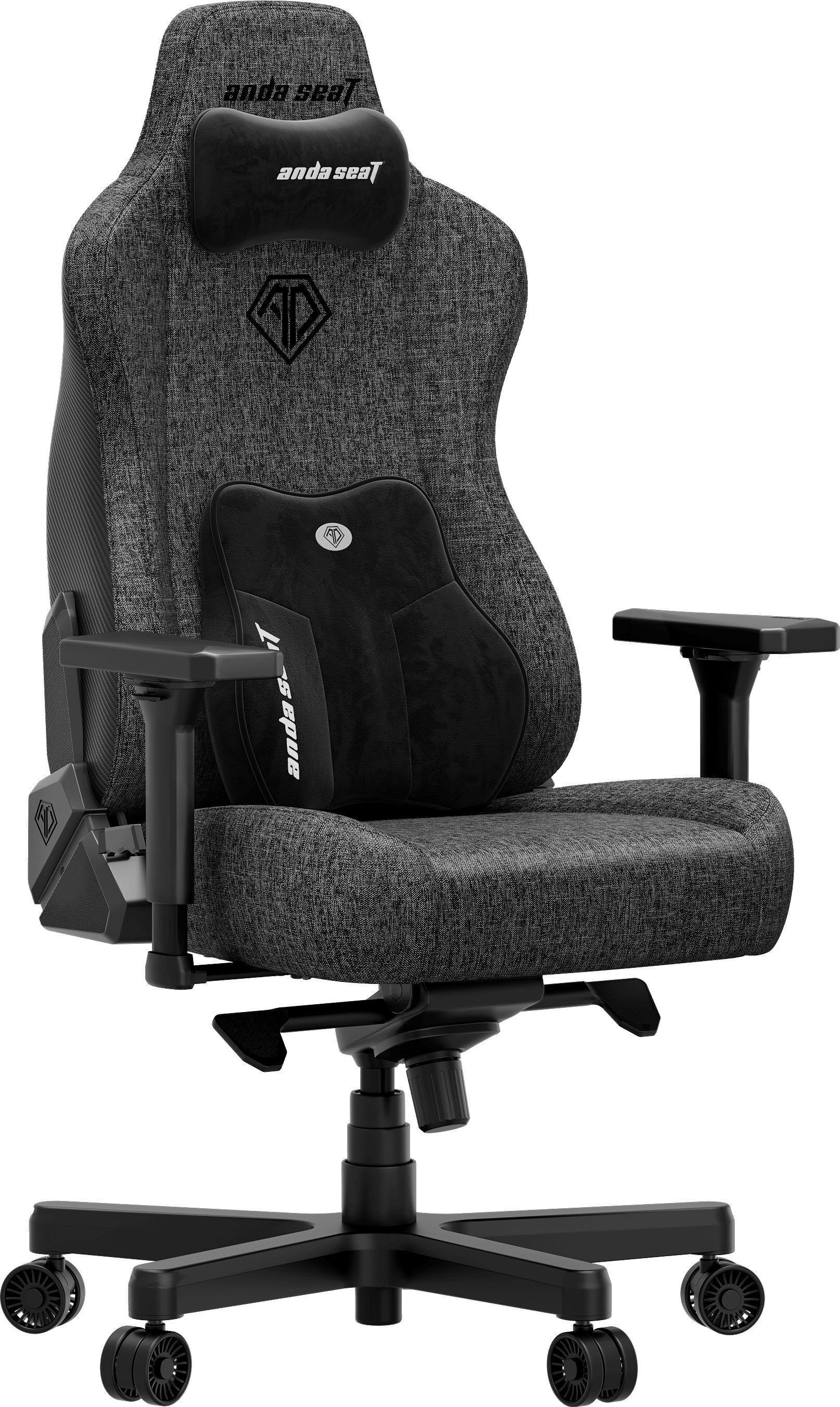 Кресло игровое Anda Seat Kaiser 3E Dark Grey Fabric Size XL фото2