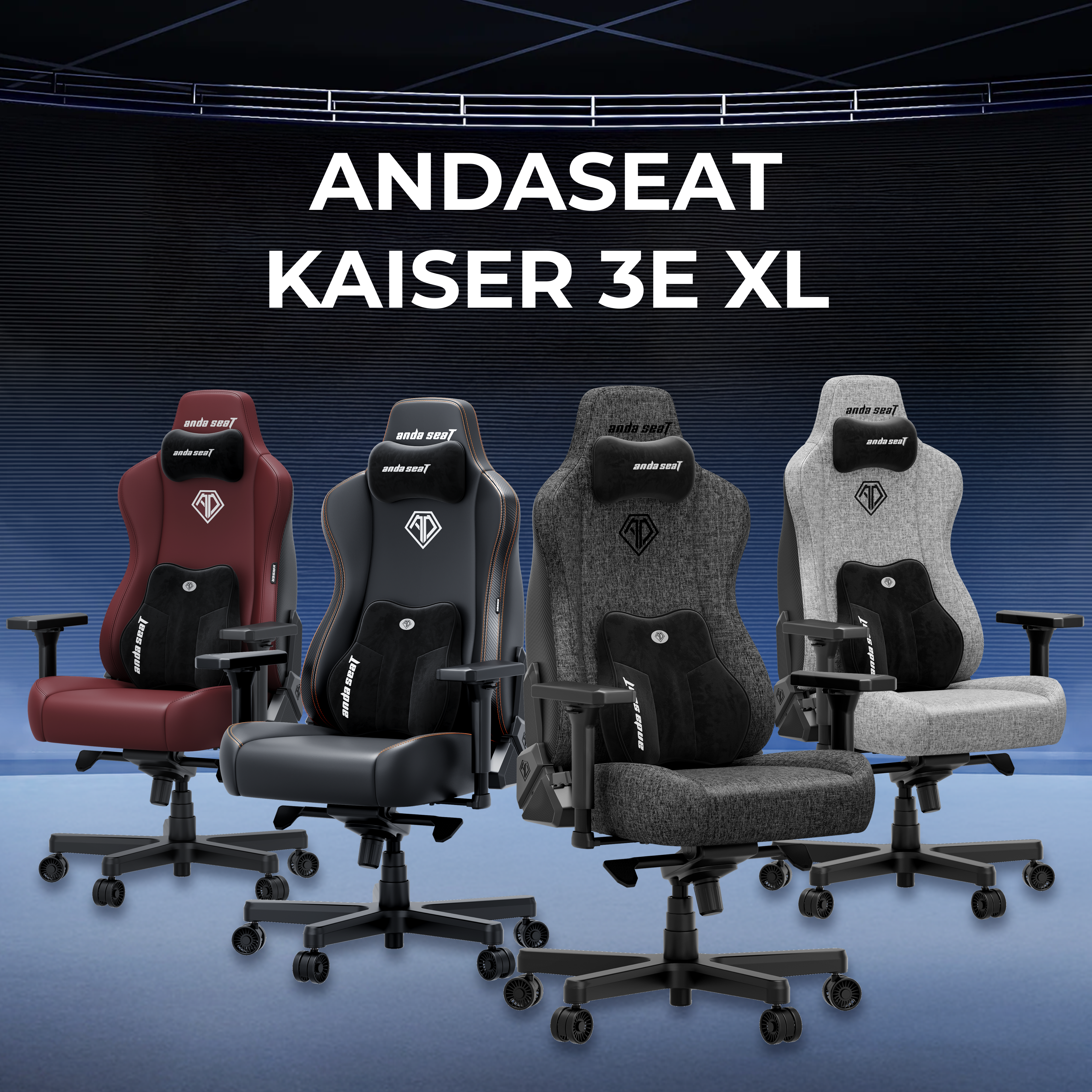 Кресло игровое Anda Seat Kaiser 3E Dark Beige Fabric Size XL фото9
