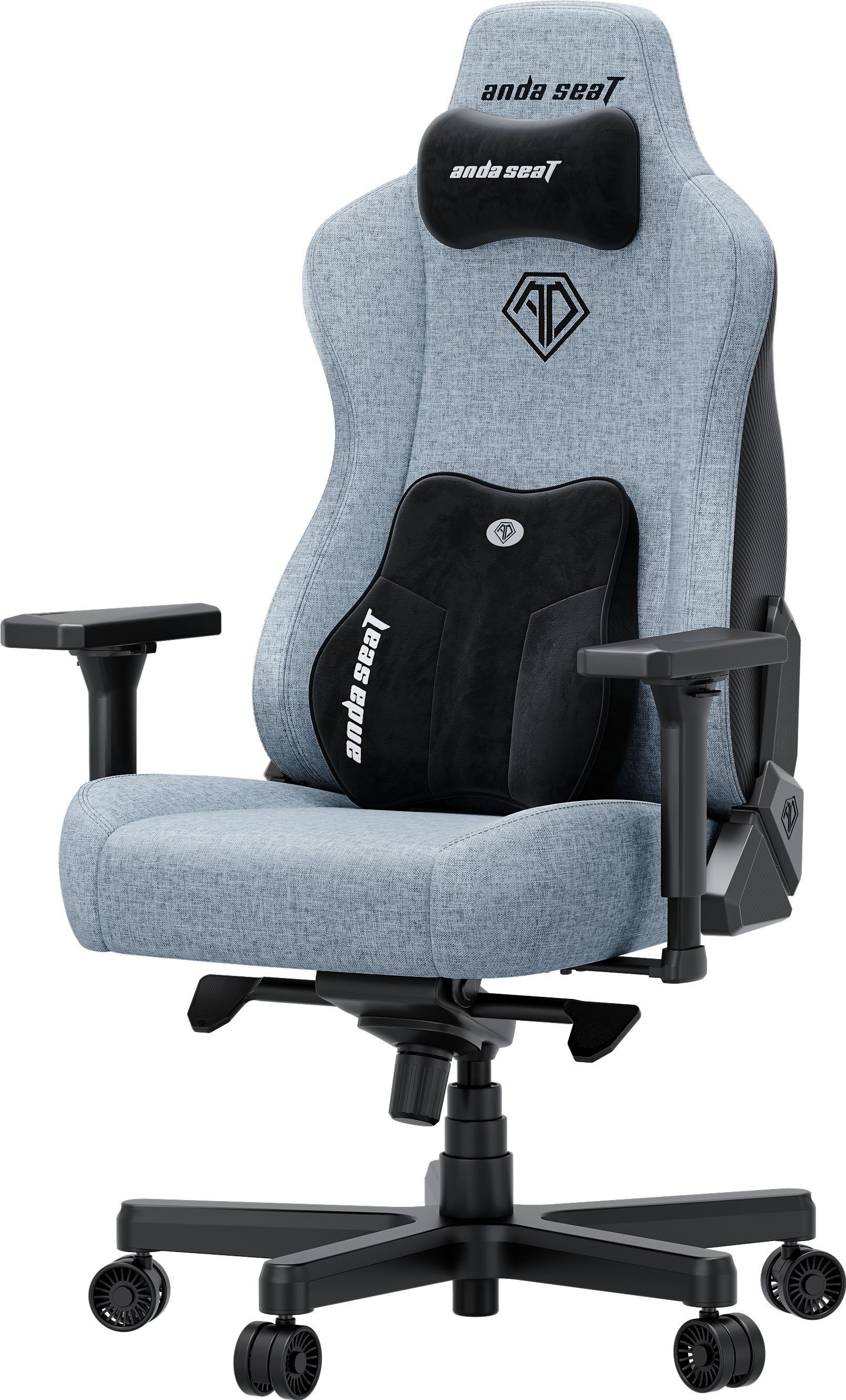Кресло игровое Anda Seat Kaiser 3E Gray Blue Fabric Size XL фото3