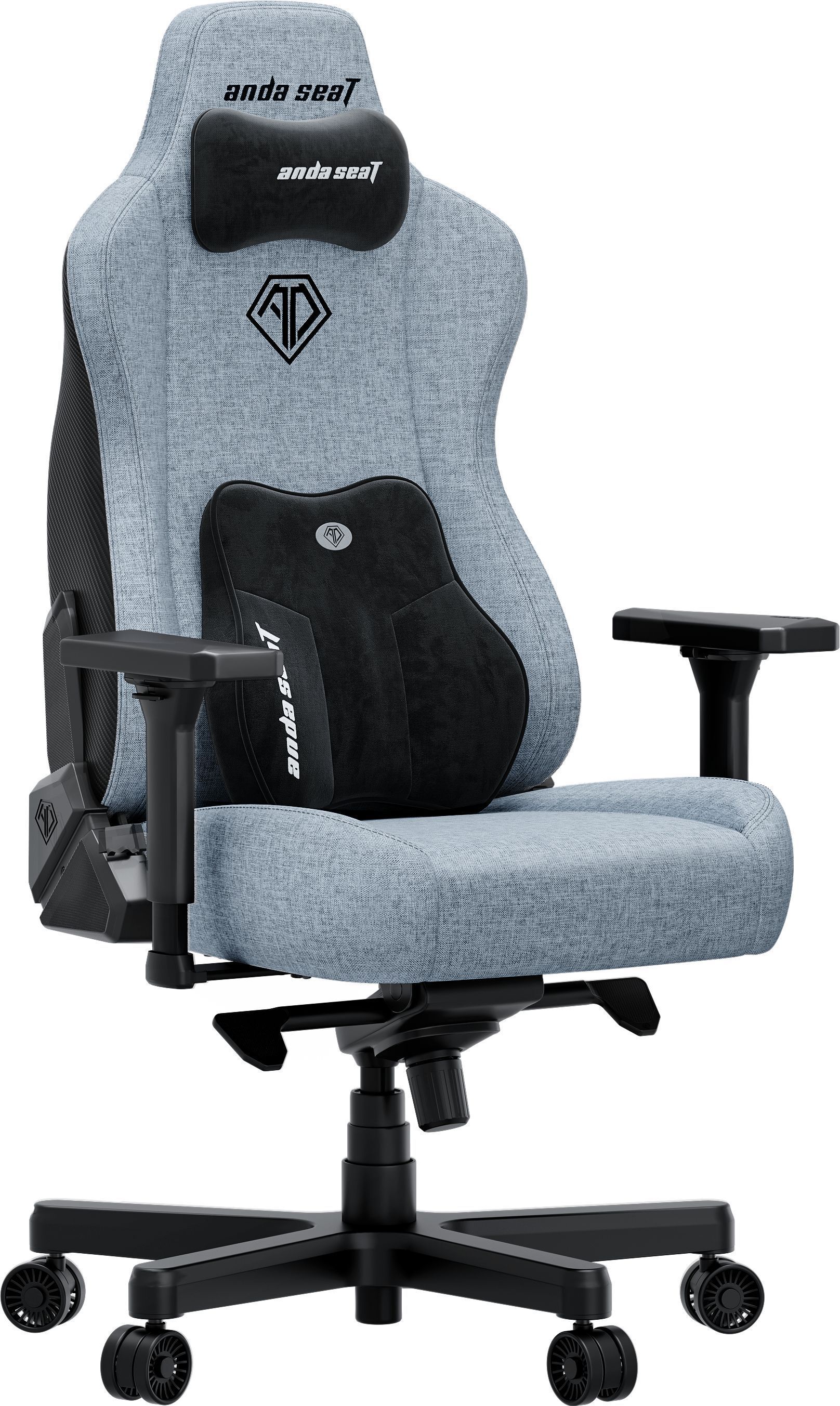 Кресло игровое Anda Seat Kaiser 3E Gray Blue Fabric Size XL фото2