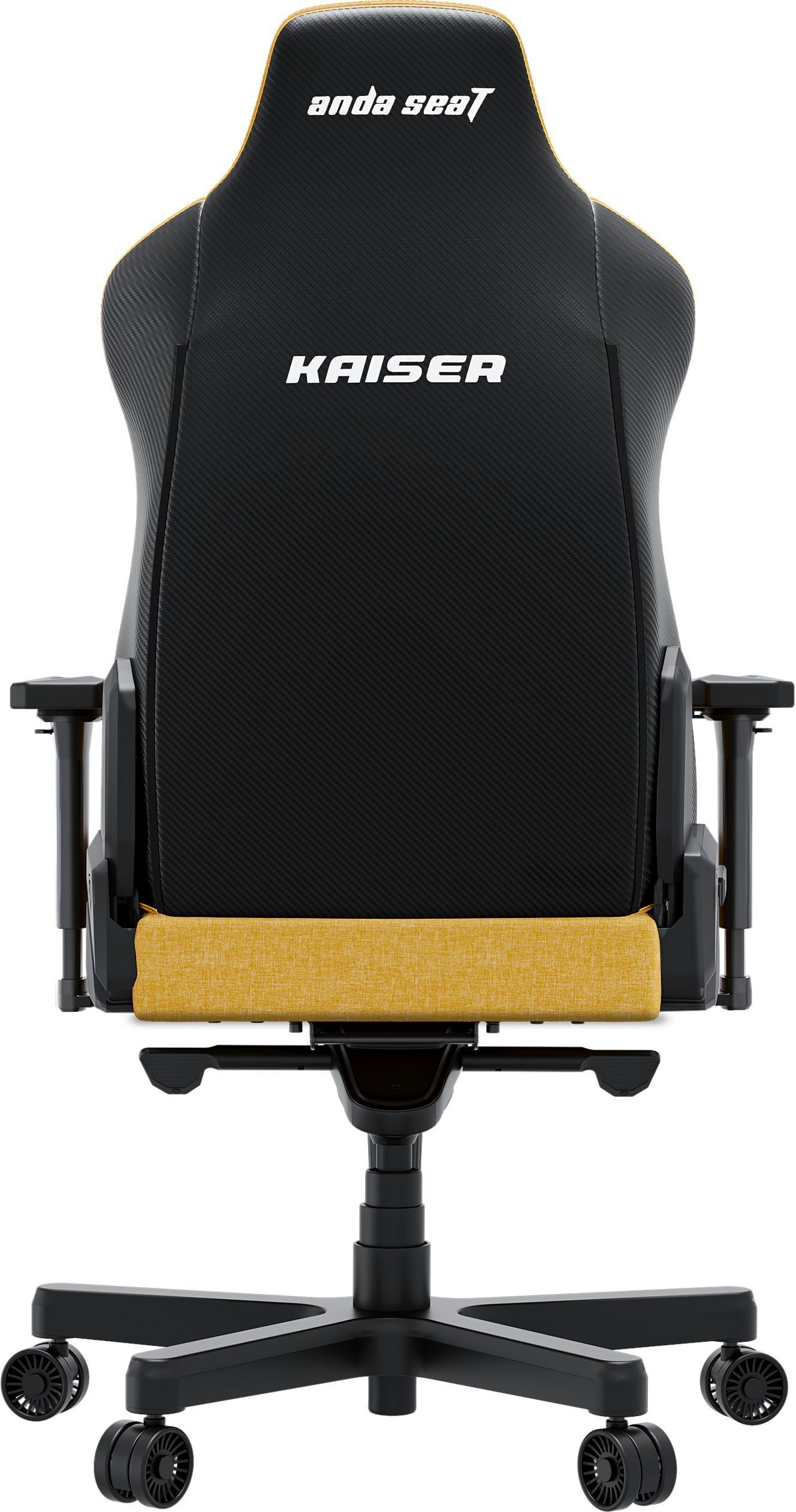 Кресло игровое Anda Seat Kaiser 3E Bright Yellow Fabric Size XL фото5