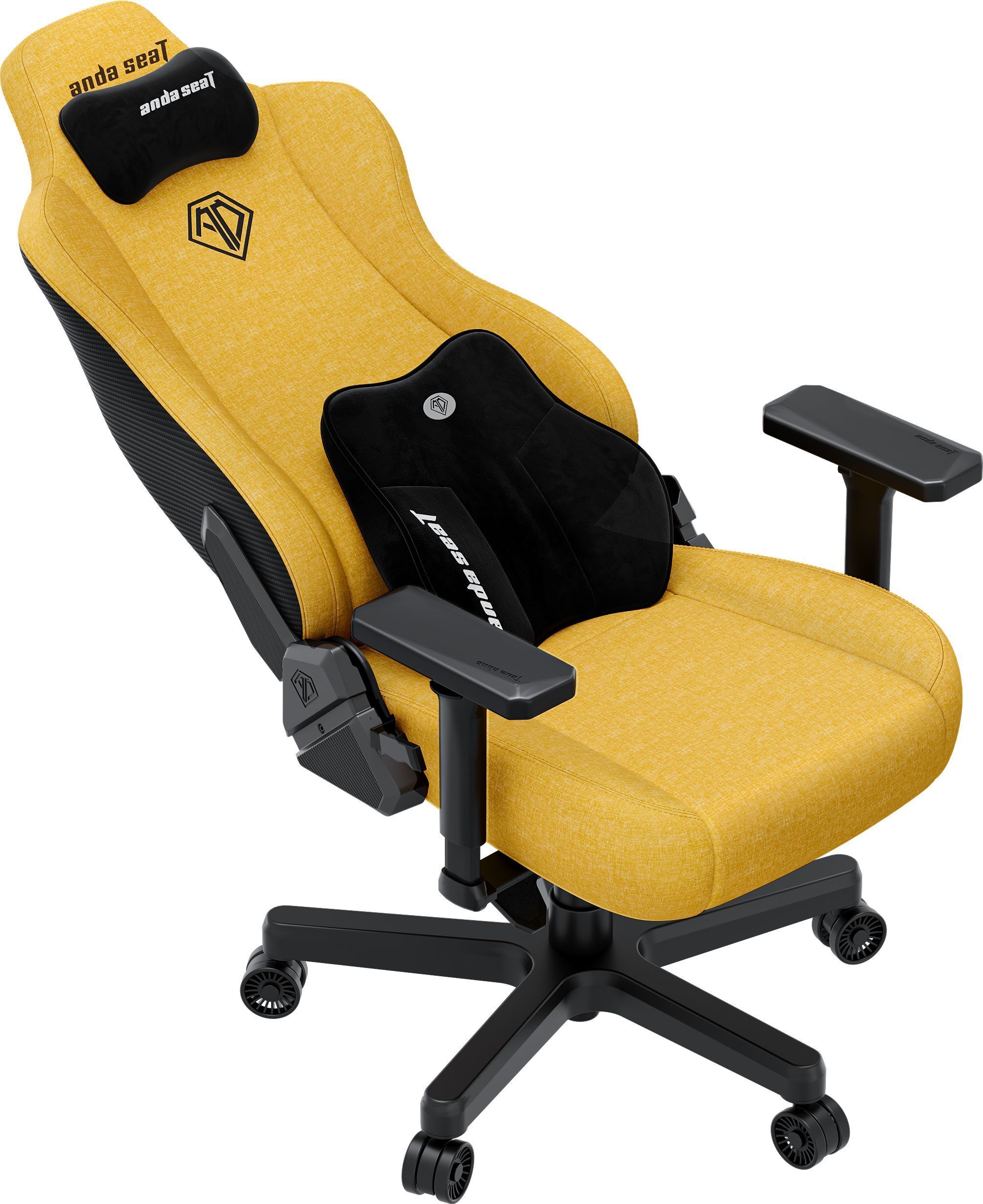 Кресло игровое Anda Seat Kaiser 3E Bright Yellow Fabric Size XL фото8