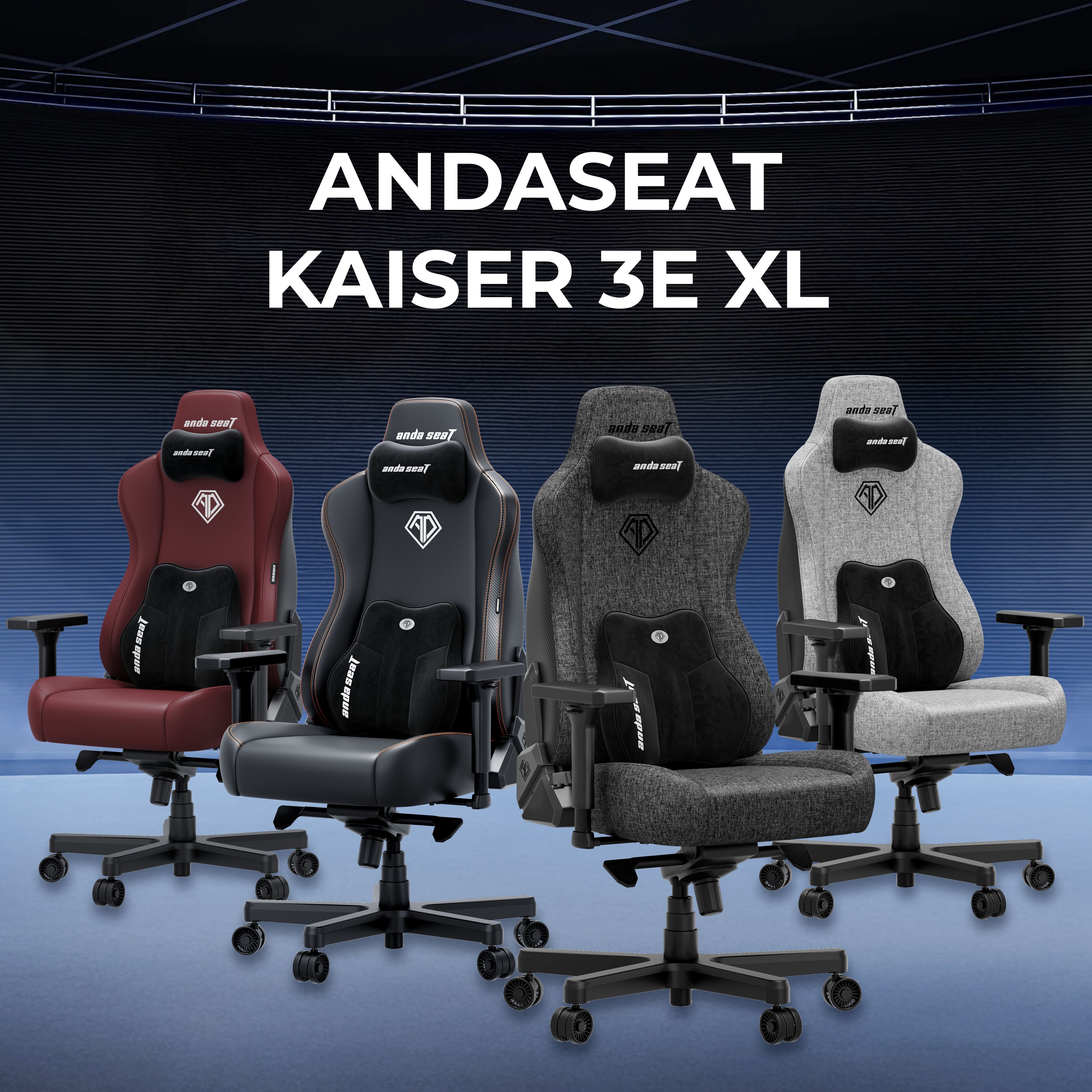 Кресло игровое Anda Seat Kaiser 3E Bright Yellow Fabric Size XL фото10