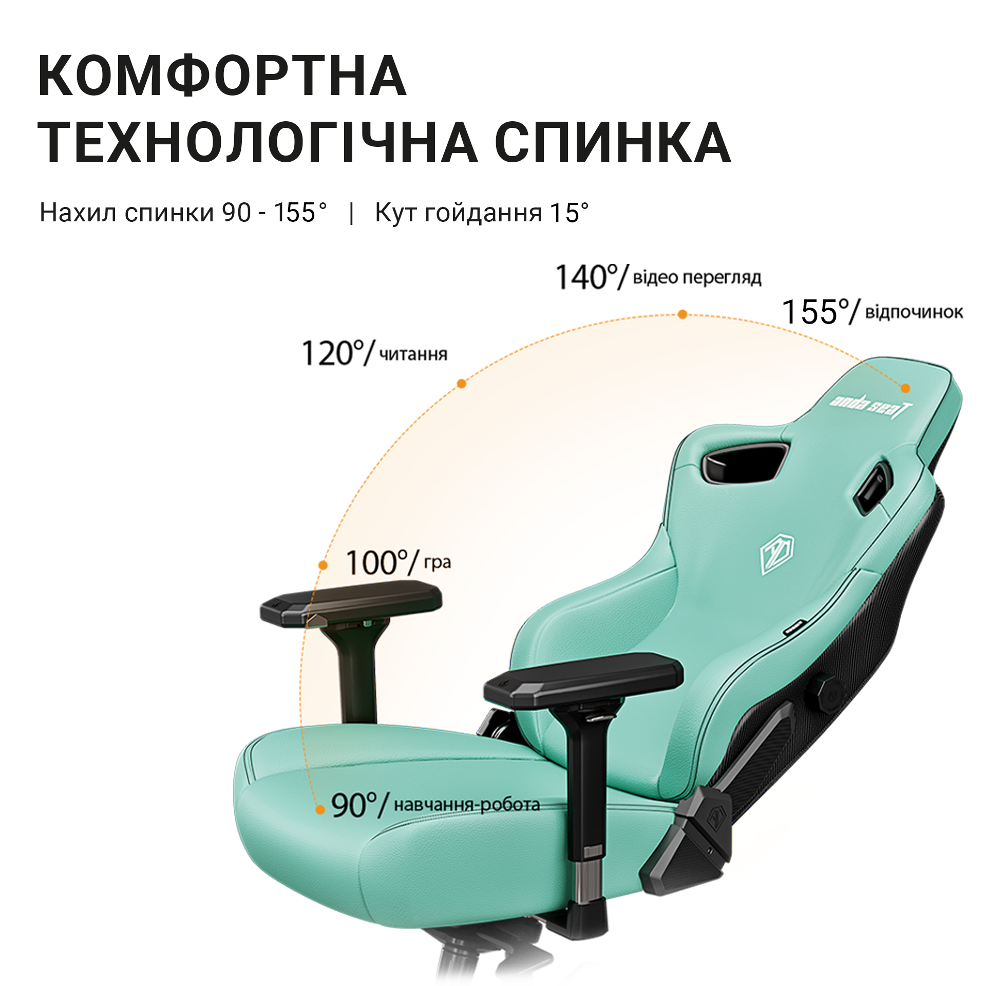 Крісло ігрове Anda Seat Kaiser 3 Black Fabric Size XL фото