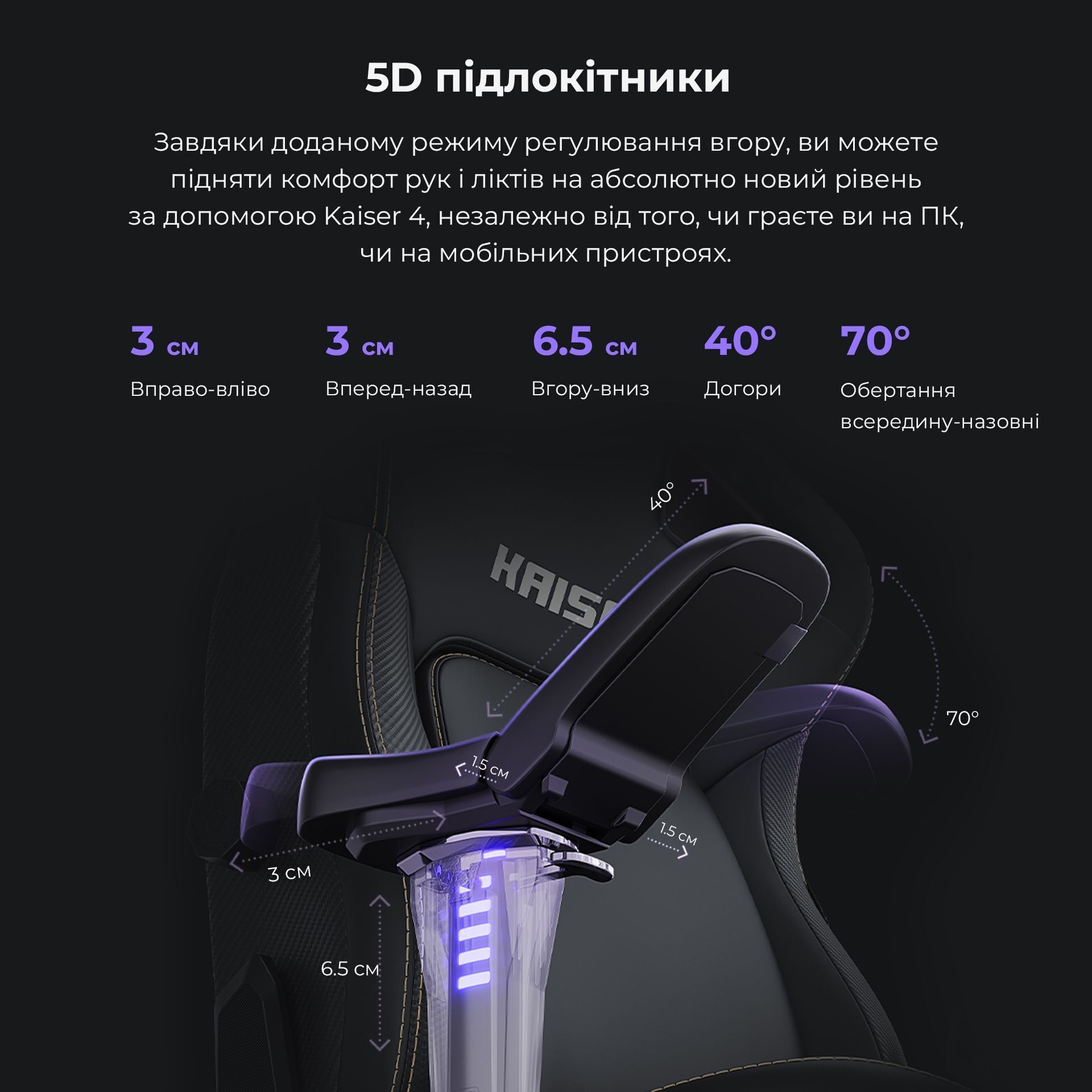 Крісло ігрове Anda Seat Kaiser 4 Green Size L фото20