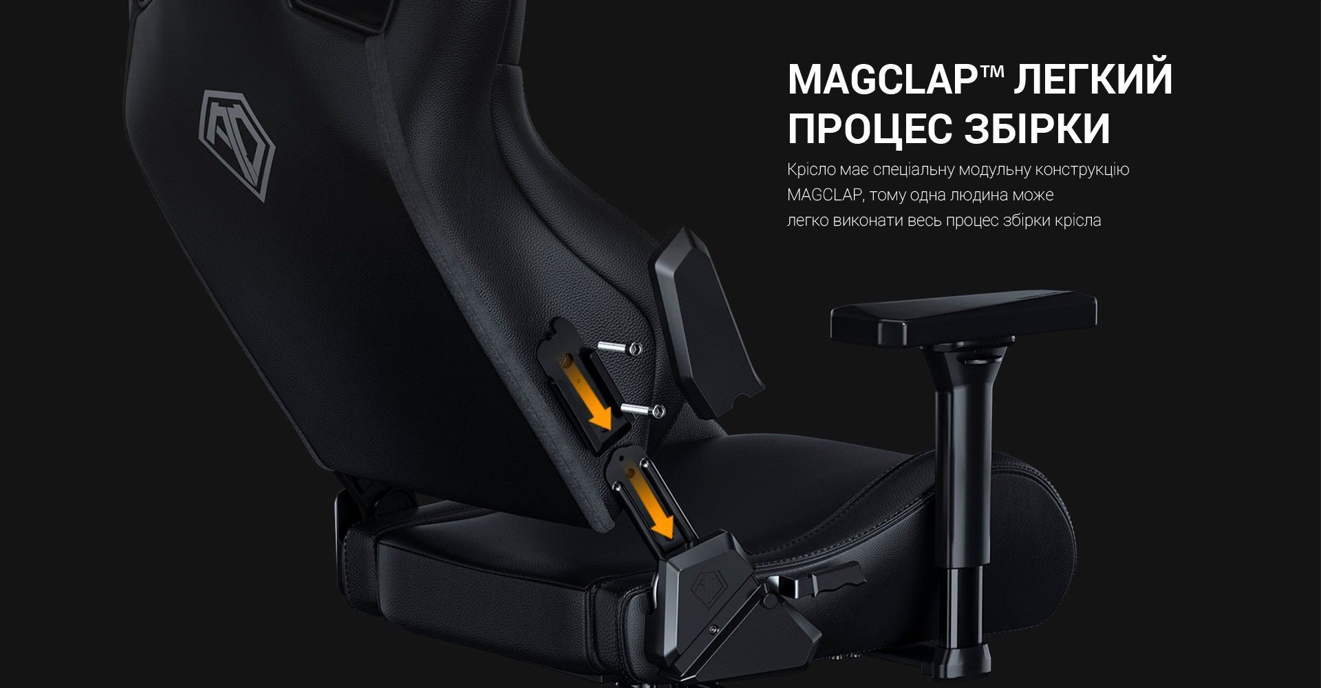 Кресло игровое Anda Seat Kaiser Frontier Dark Gray Fabric Size XL фото