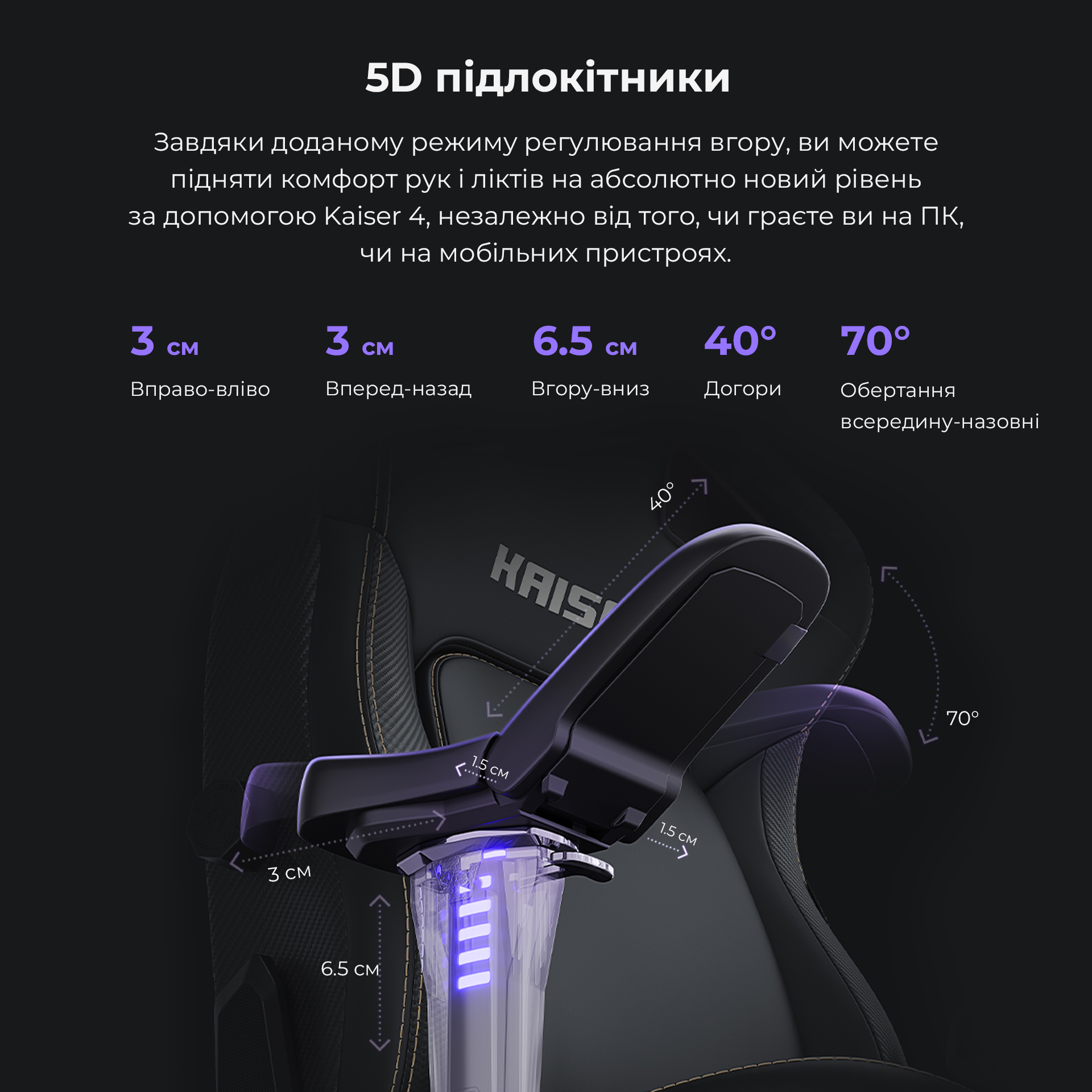 Крісло ігрове Anda Seat Kaiser 4 Black Fabric Size XL фото