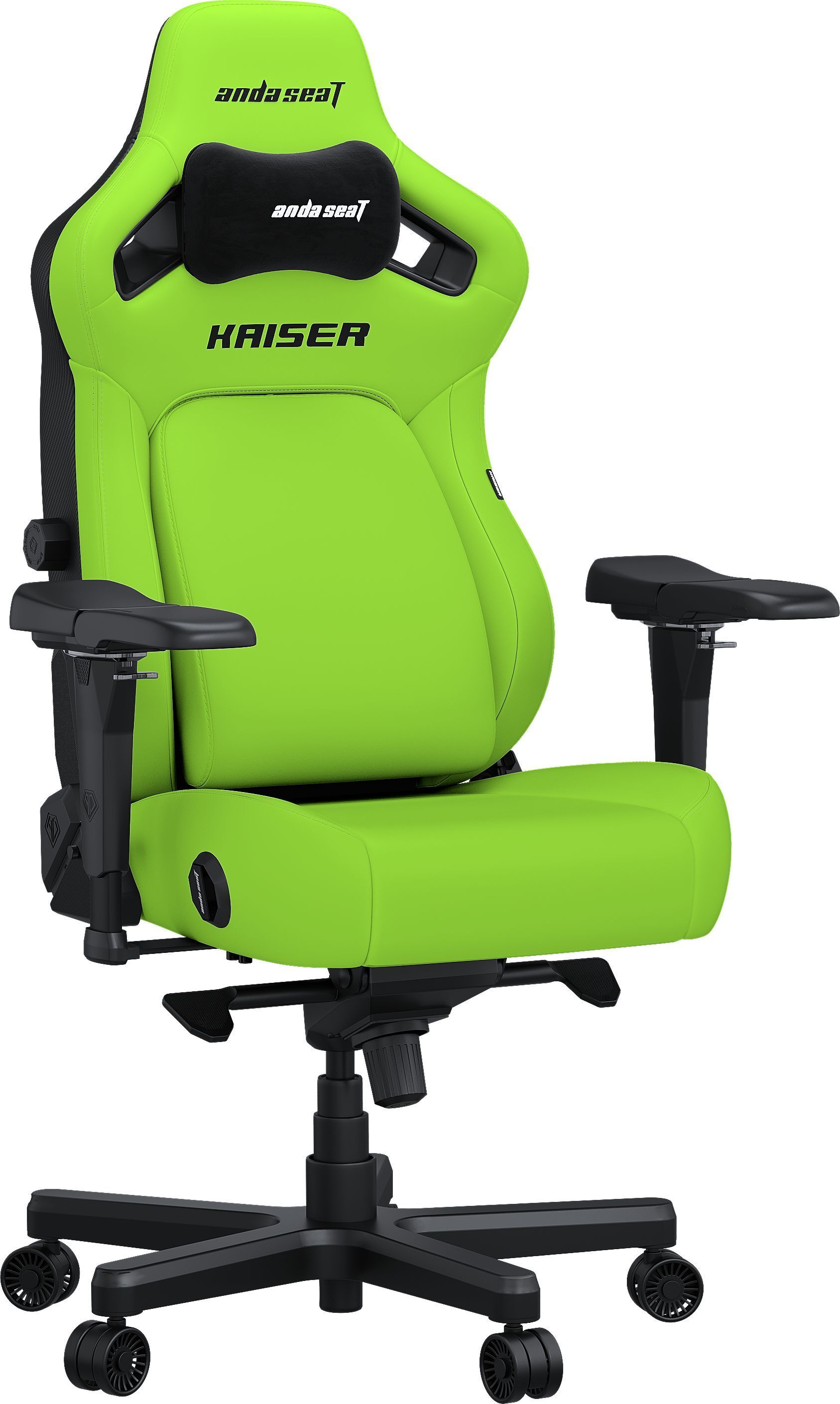 Кресло игровое Anda Seat Kaiser 4 Bright Green PVC Size XL фото2