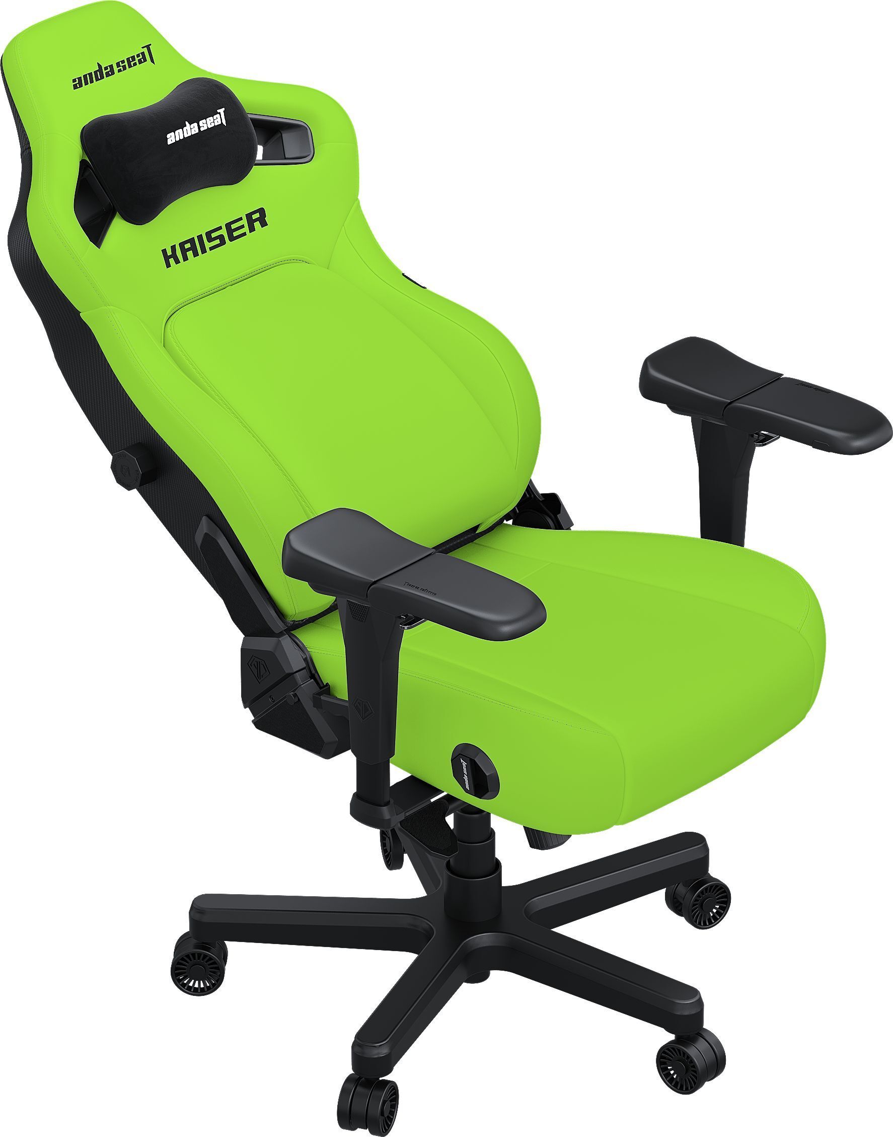 Кресло игровое Anda Seat Kaiser 4 Bright Green PVC Size XL фото5