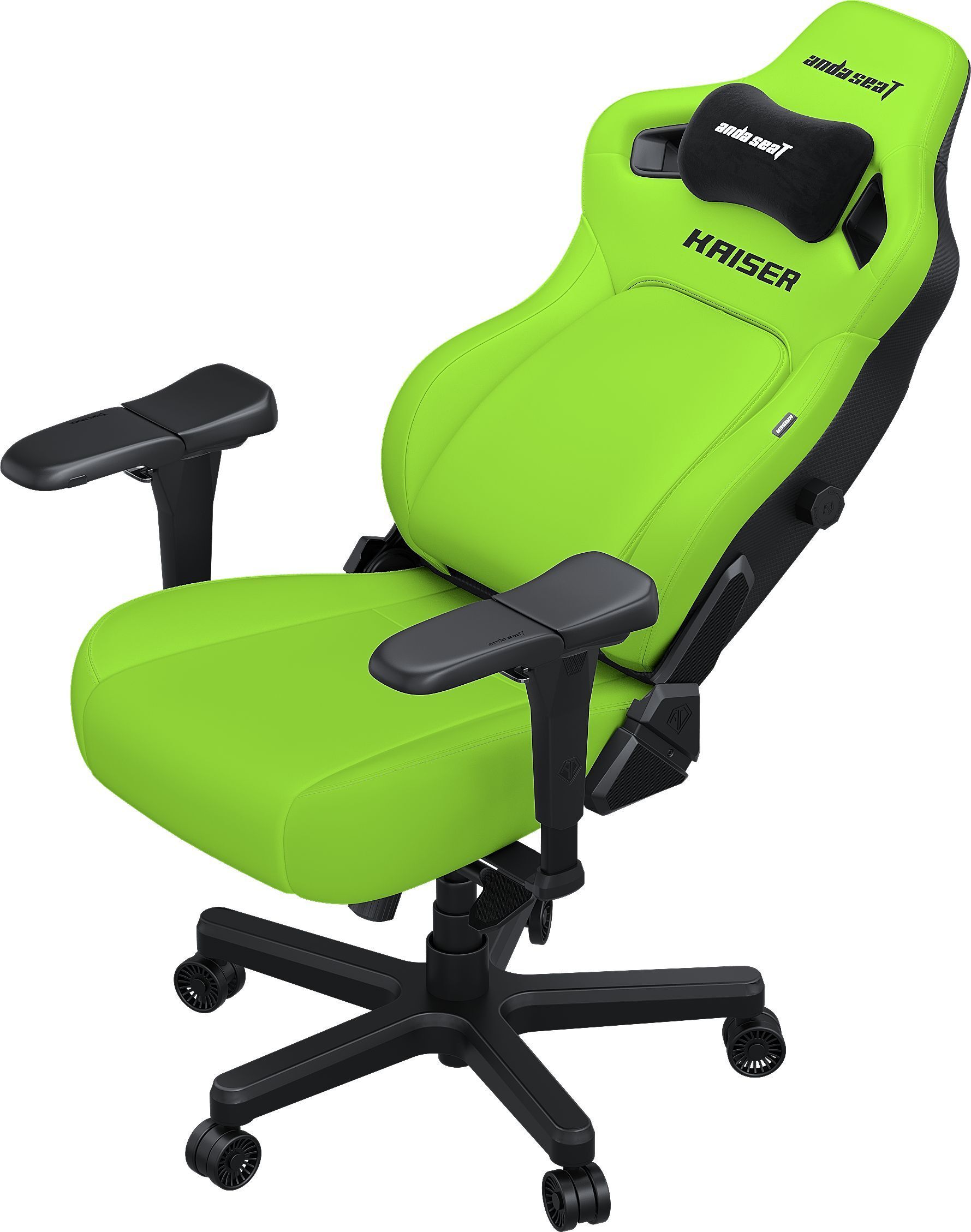 Кресло игровое Anda Seat Kaiser 4 Bright Green PVC Size XL фото4